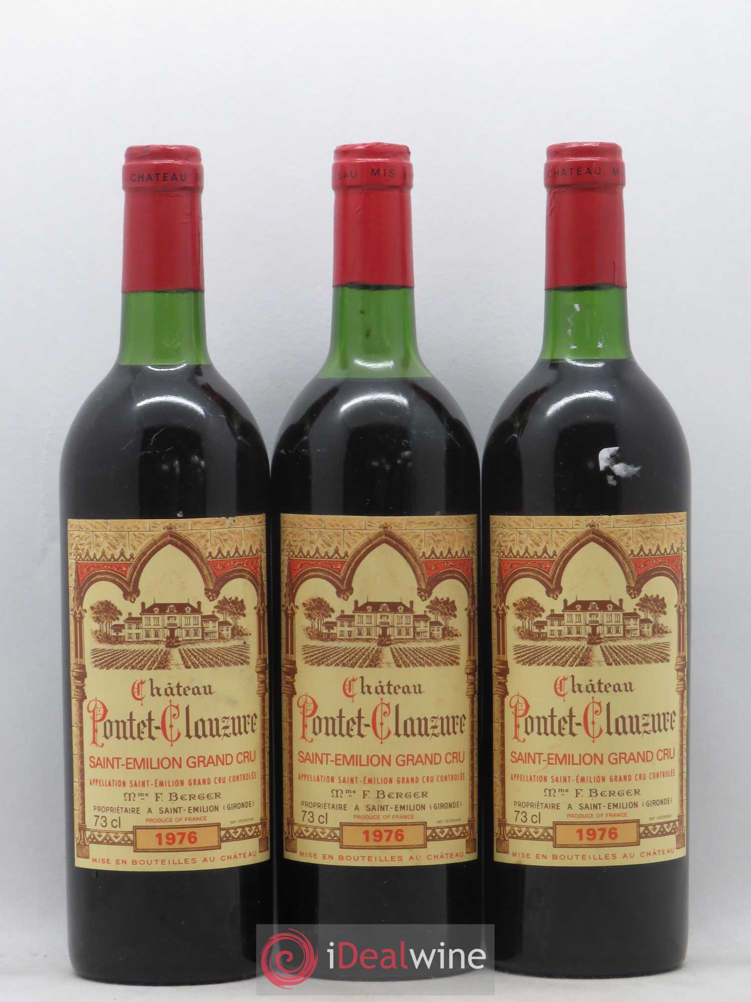 Saint-Émilion Chateau Pontet Clauzure 1976 - Posten von 6 Flaschen - 2
