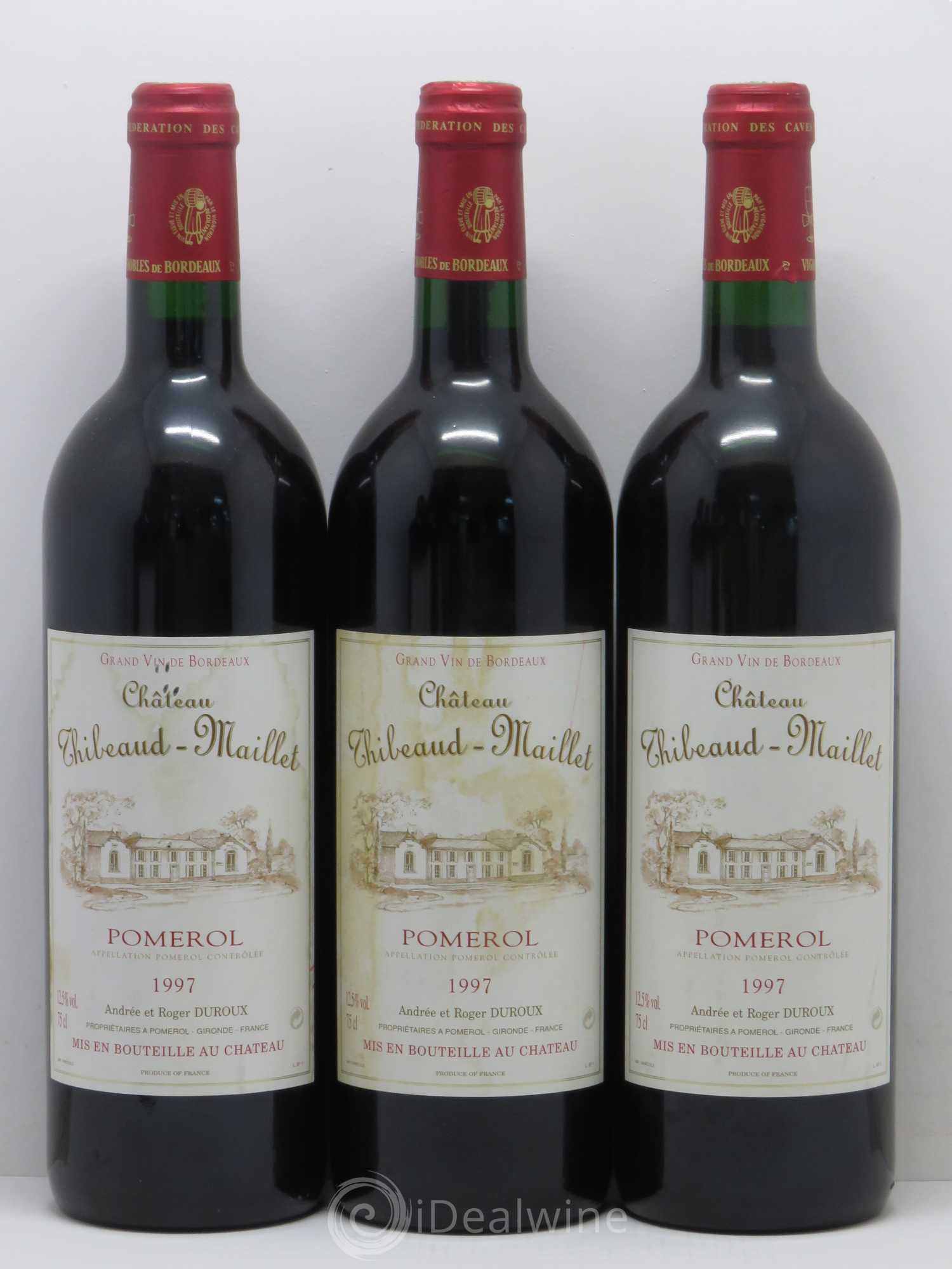 Pomerol Château thiébaud Maillet 1997 - Posten von 6 Flaschen - 1