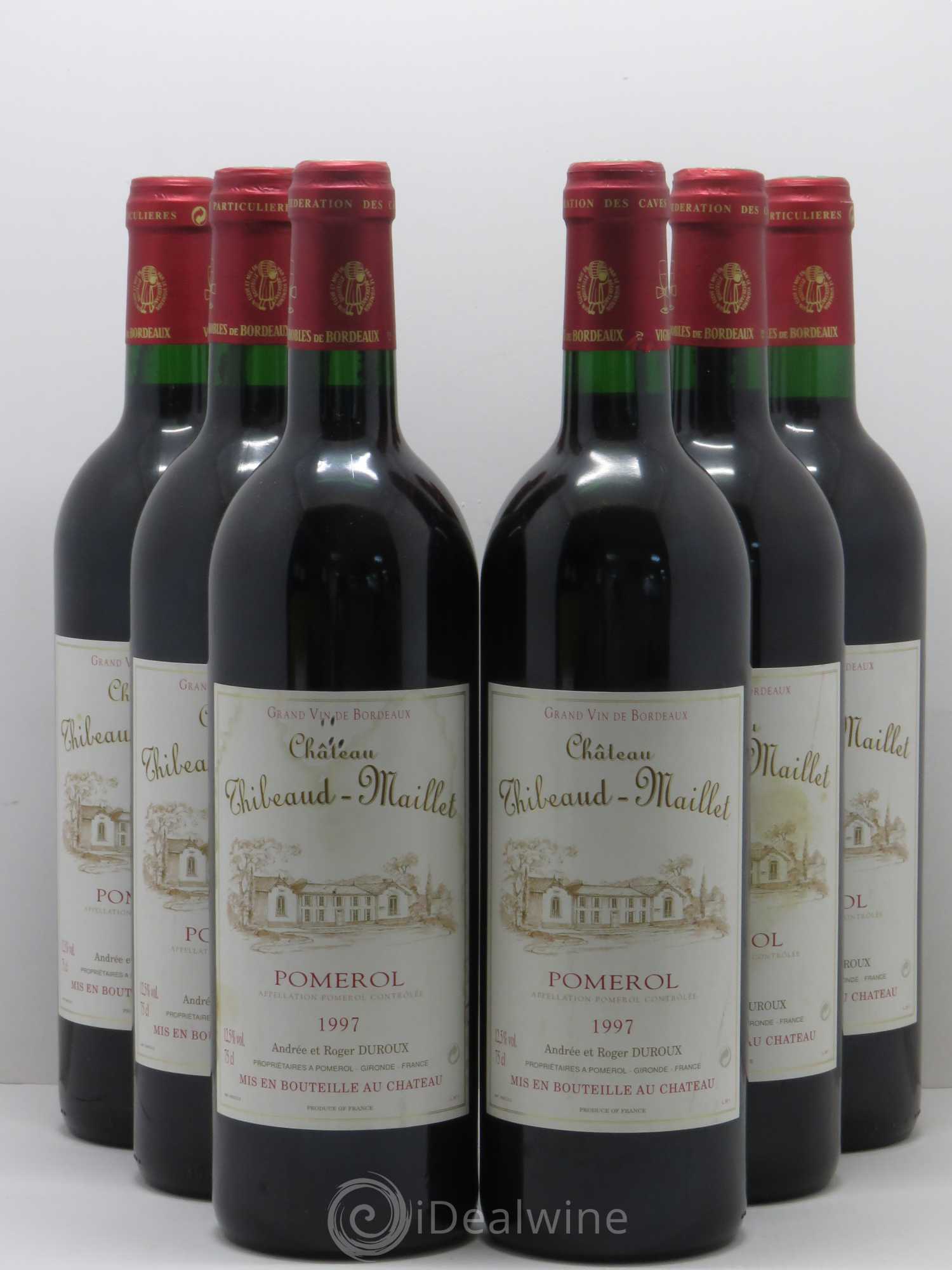 Pomerol Château thiébaud Maillet 1997 - Posten von 6 Flaschen - 0