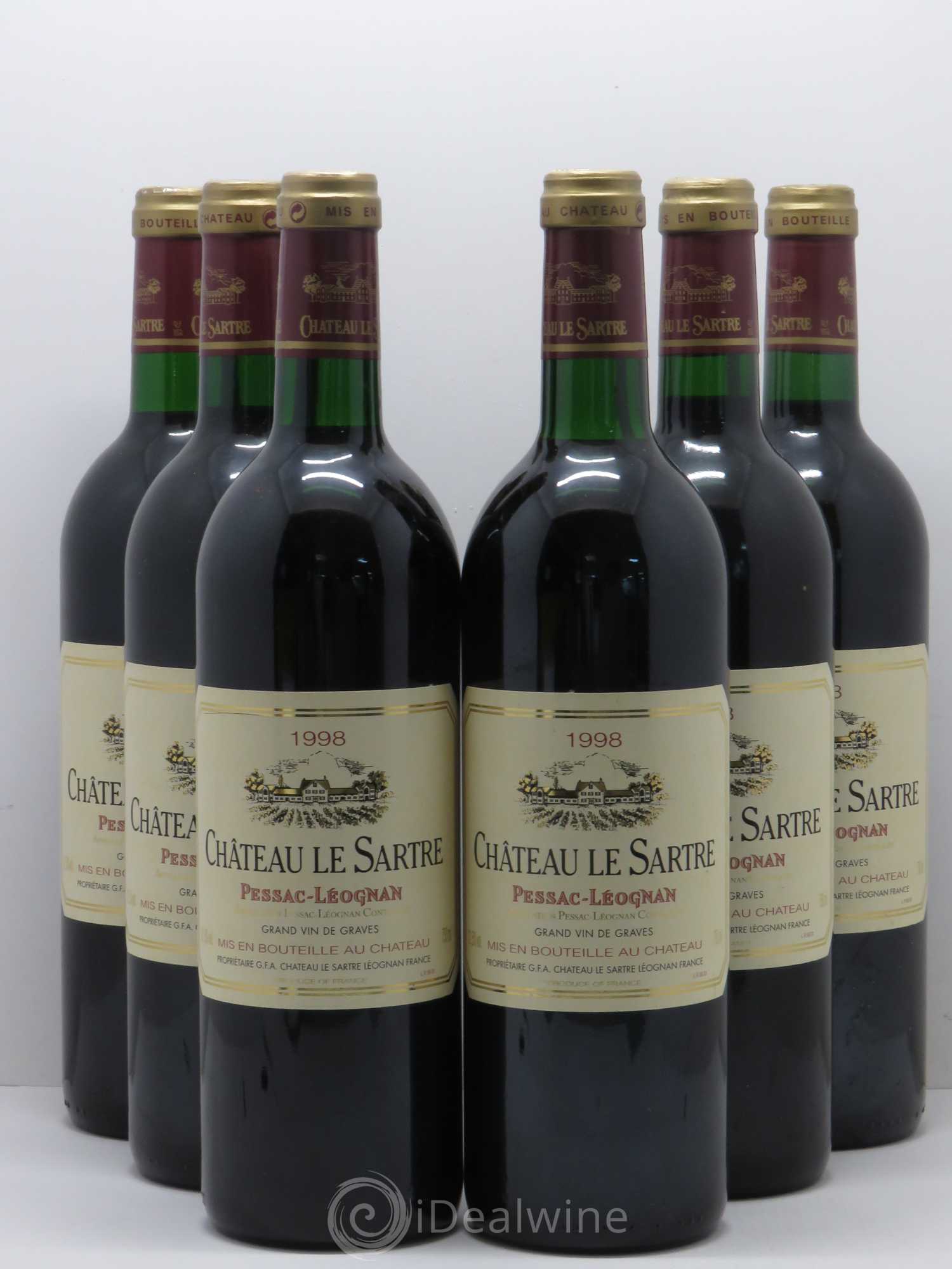 Château le Sartre 1998 - Lot de 6 bouteilles - 0