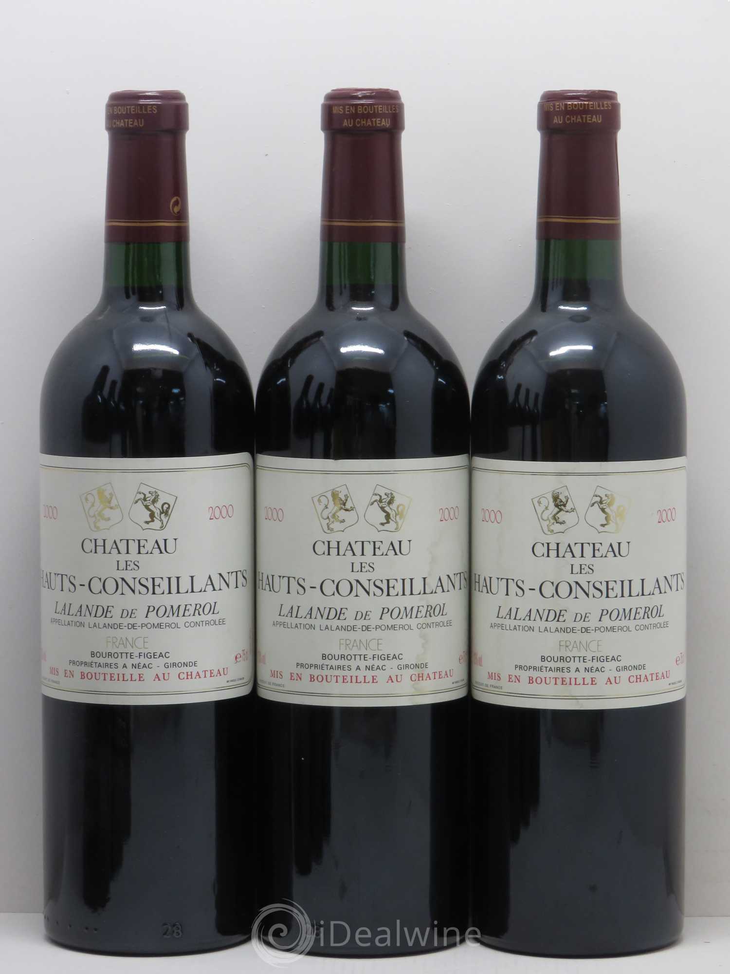 Bordeaux Les Hauts Conseillants - Lalande de Pomerol 2000 - Posten von 6 Flaschen - 1
