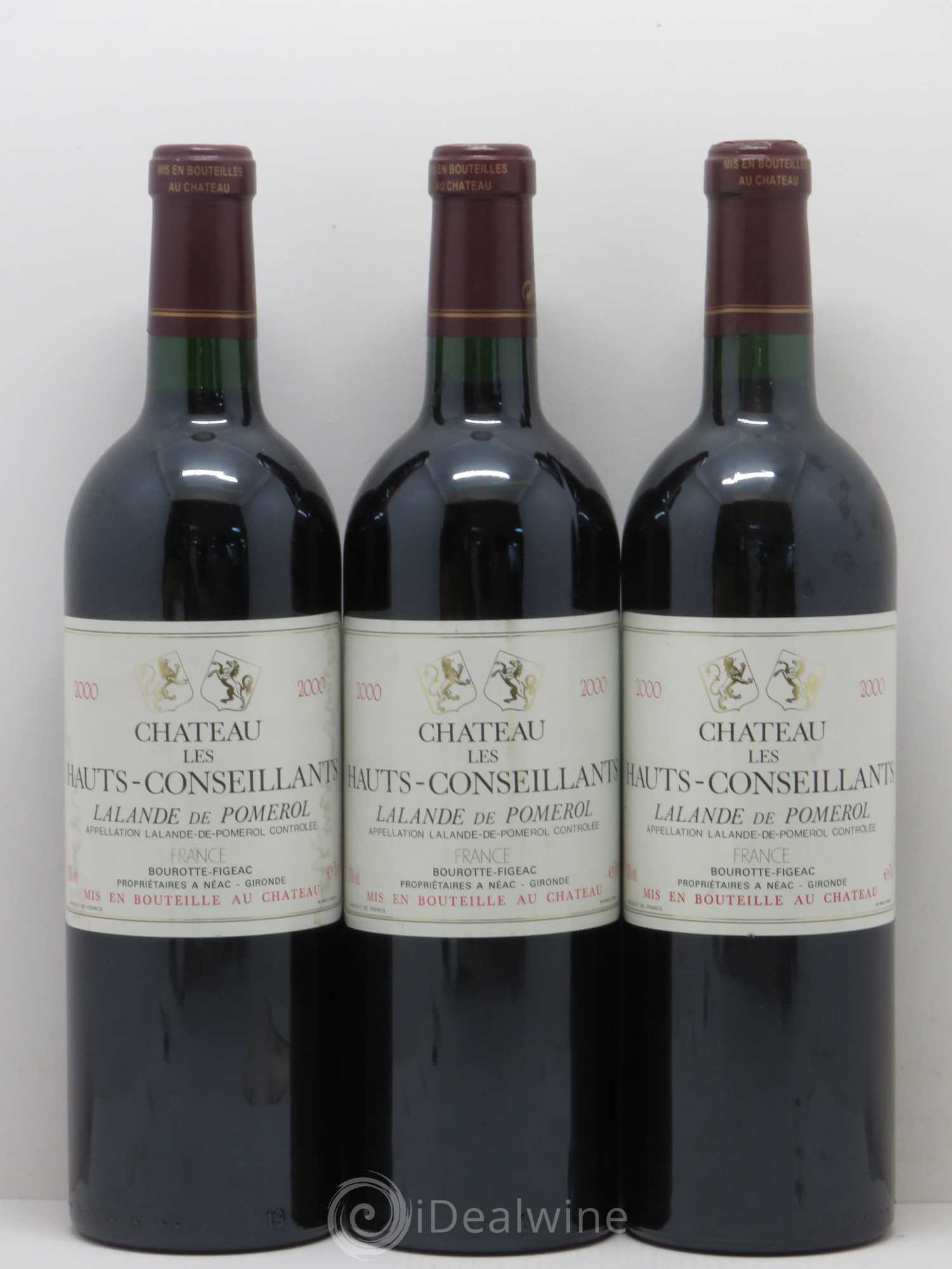 Bordeaux Les Hauts Conseillants - Lalande de Pomerol 2000 - Posten von 6 Flaschen - 2