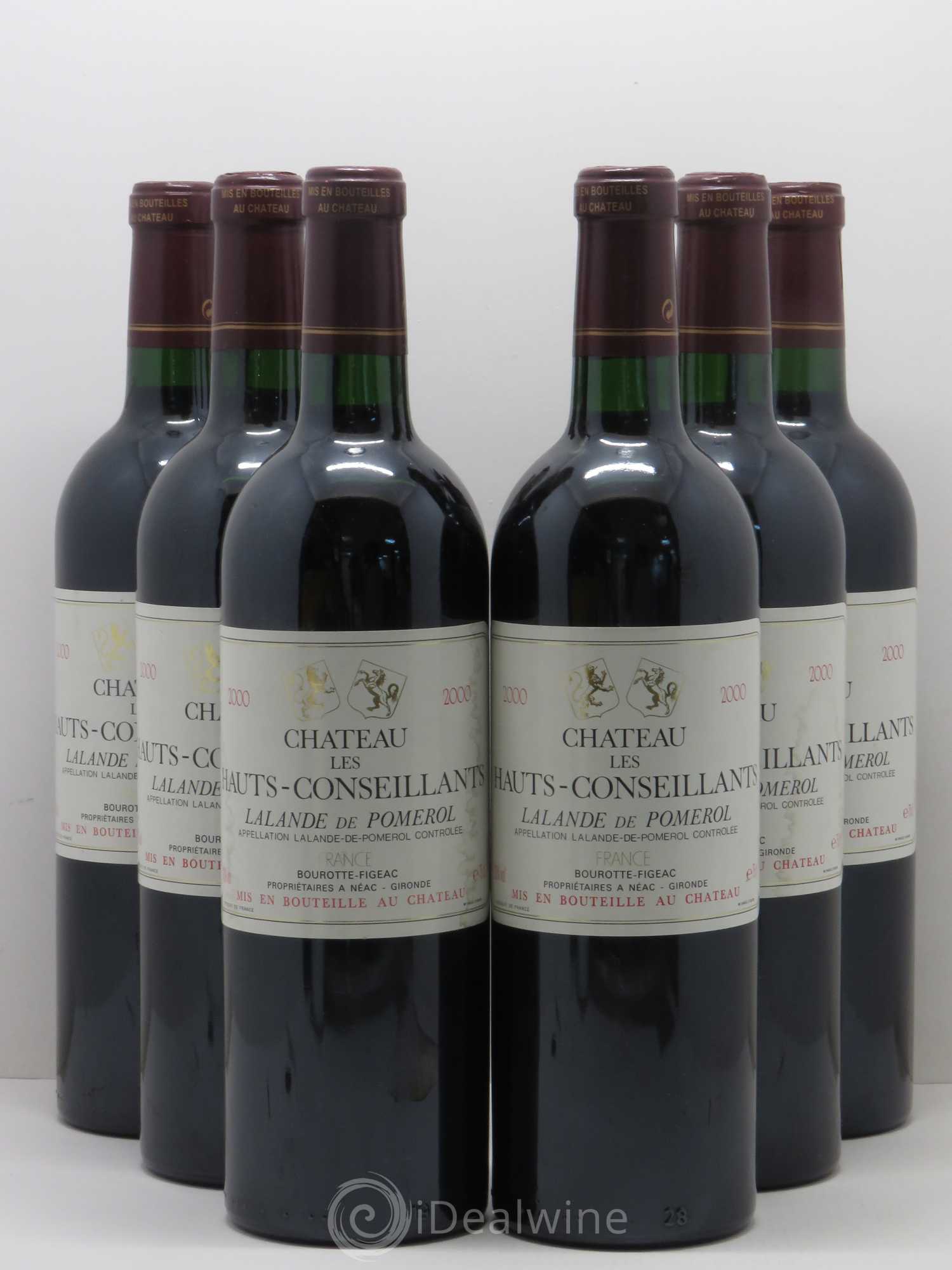 Bordeaux Les Hauts Conseillants - Lalande de Pomerol 2000 - Posten von 6 Flaschen - 0