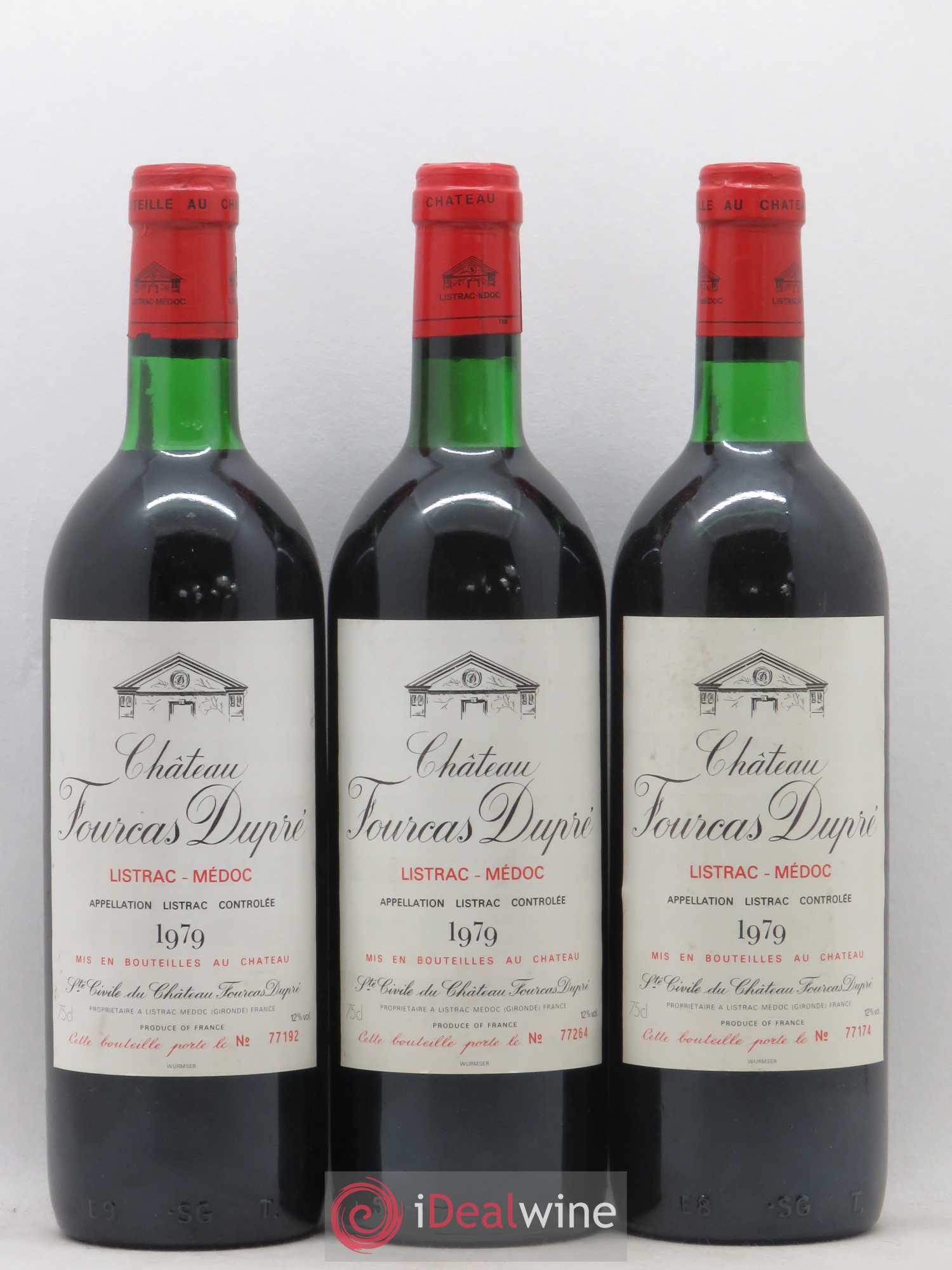 Château Fourcas Dupré 1979 - Lot de 3 bouteilles - 0