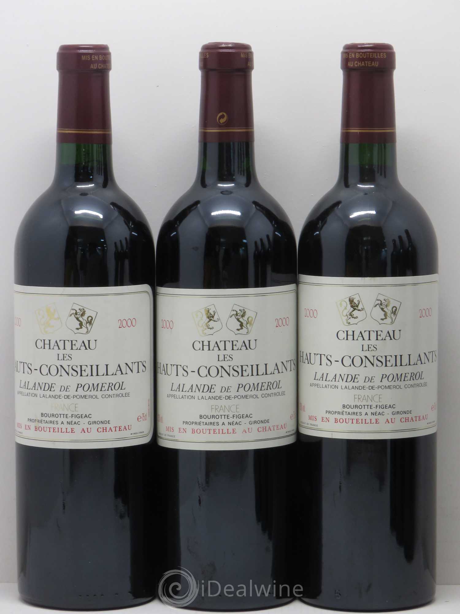 Bordeaux Les Hauts Conseillants - Lalande de Pomerol 2000 - Posten von 6 Flaschen - 1