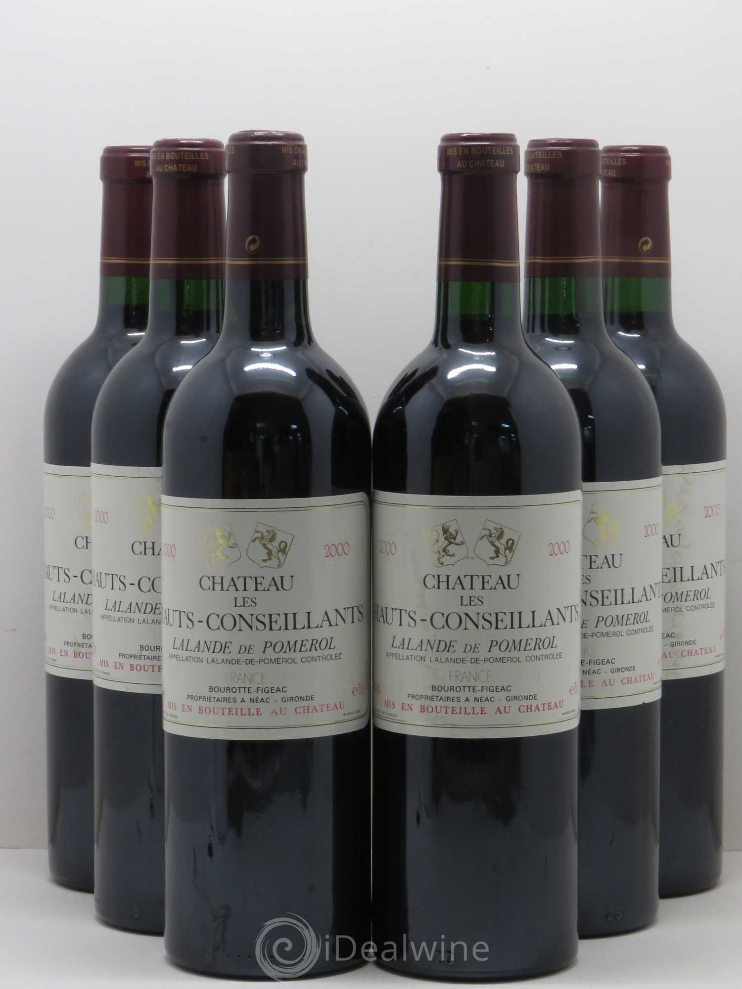 Bordeaux Les Hauts Conseillants - Lalande de Pomerol 2000 - Posten von 6 Flaschen - 0