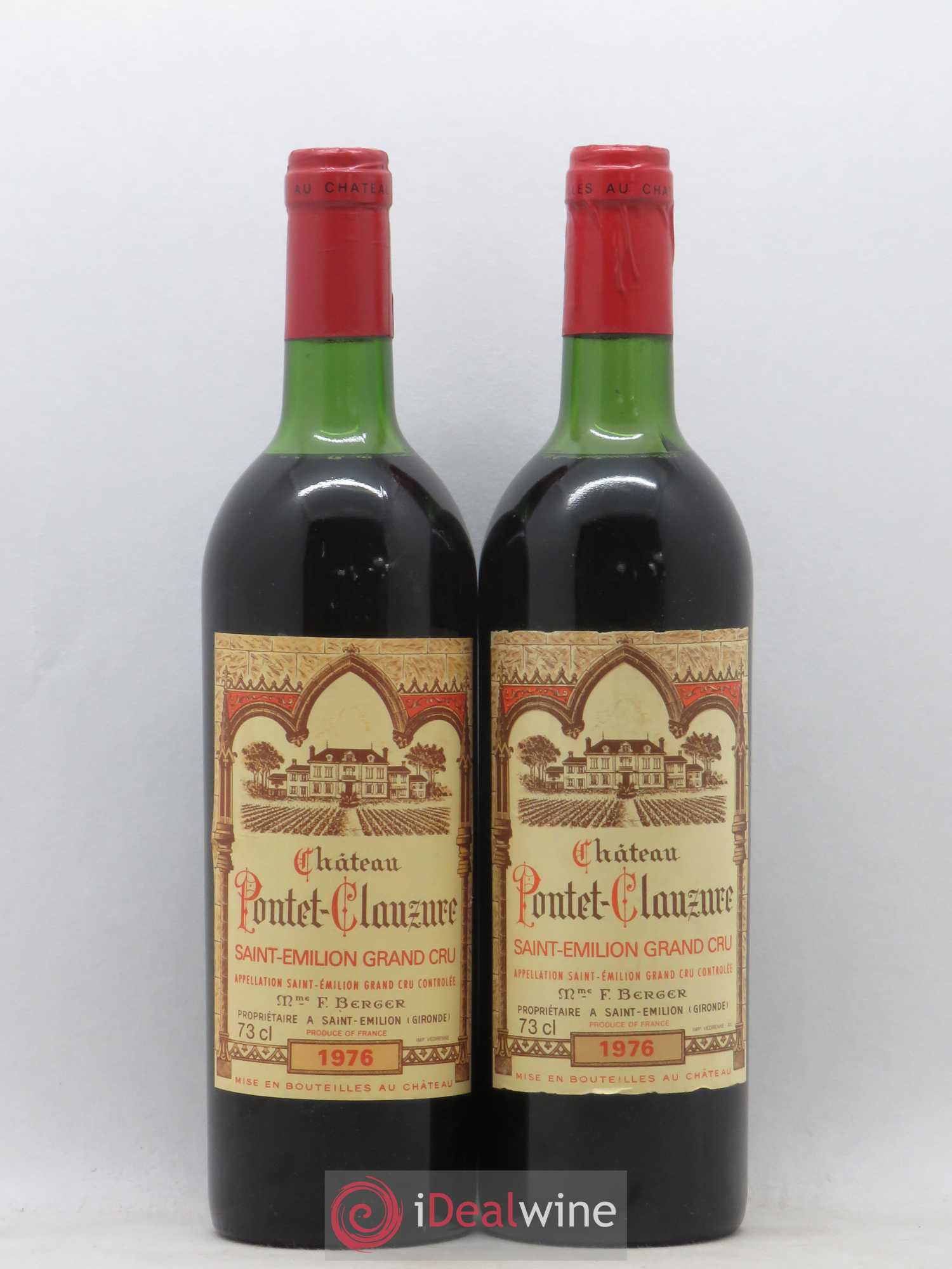 Château Pontet Clauzure 1976 - Lot de 2 bouteilles - 0