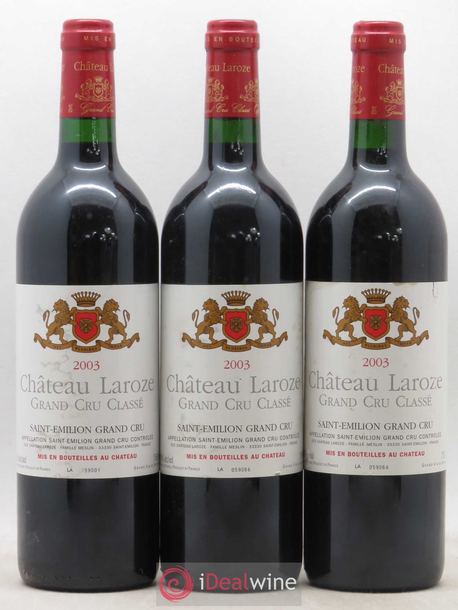 Château Laroze Grand Cru Classé 2003 - Lot de 6 bouteilles - 2