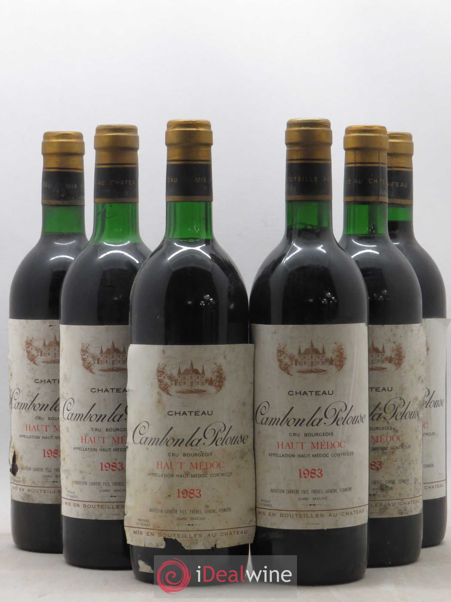 Château Cambon la Pelouse Cru Bourgeois 1983 - Lot de 6 bouteilles - 0