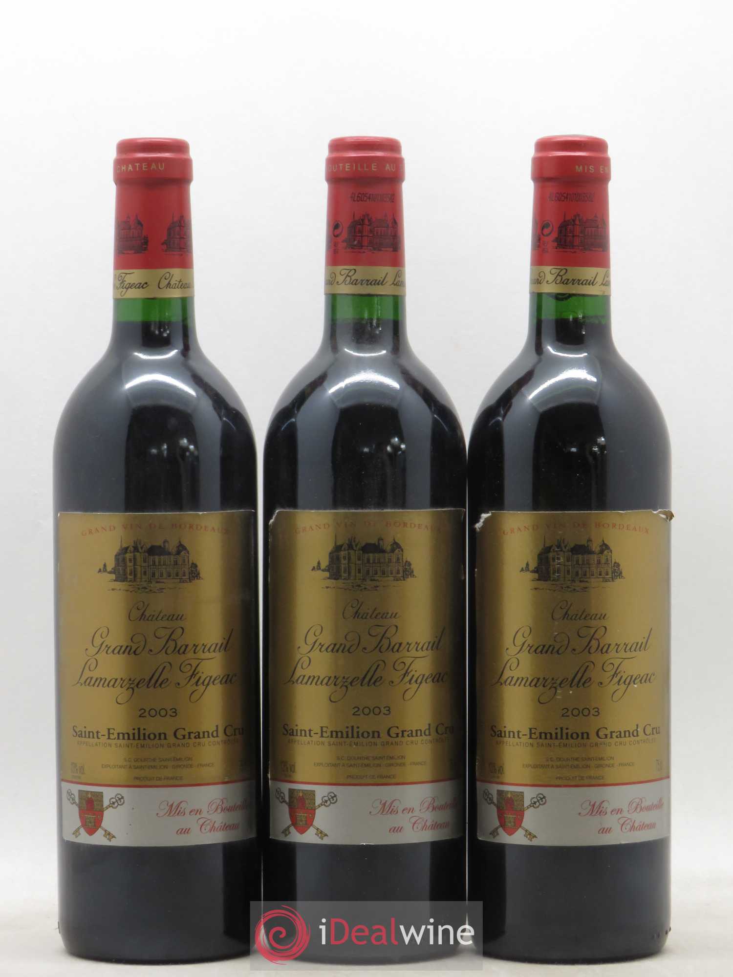 Château Grand Barrail Lamarzelle Figeac Grand Cru Classé 2003 - Lot de 12 bouteilles - 2