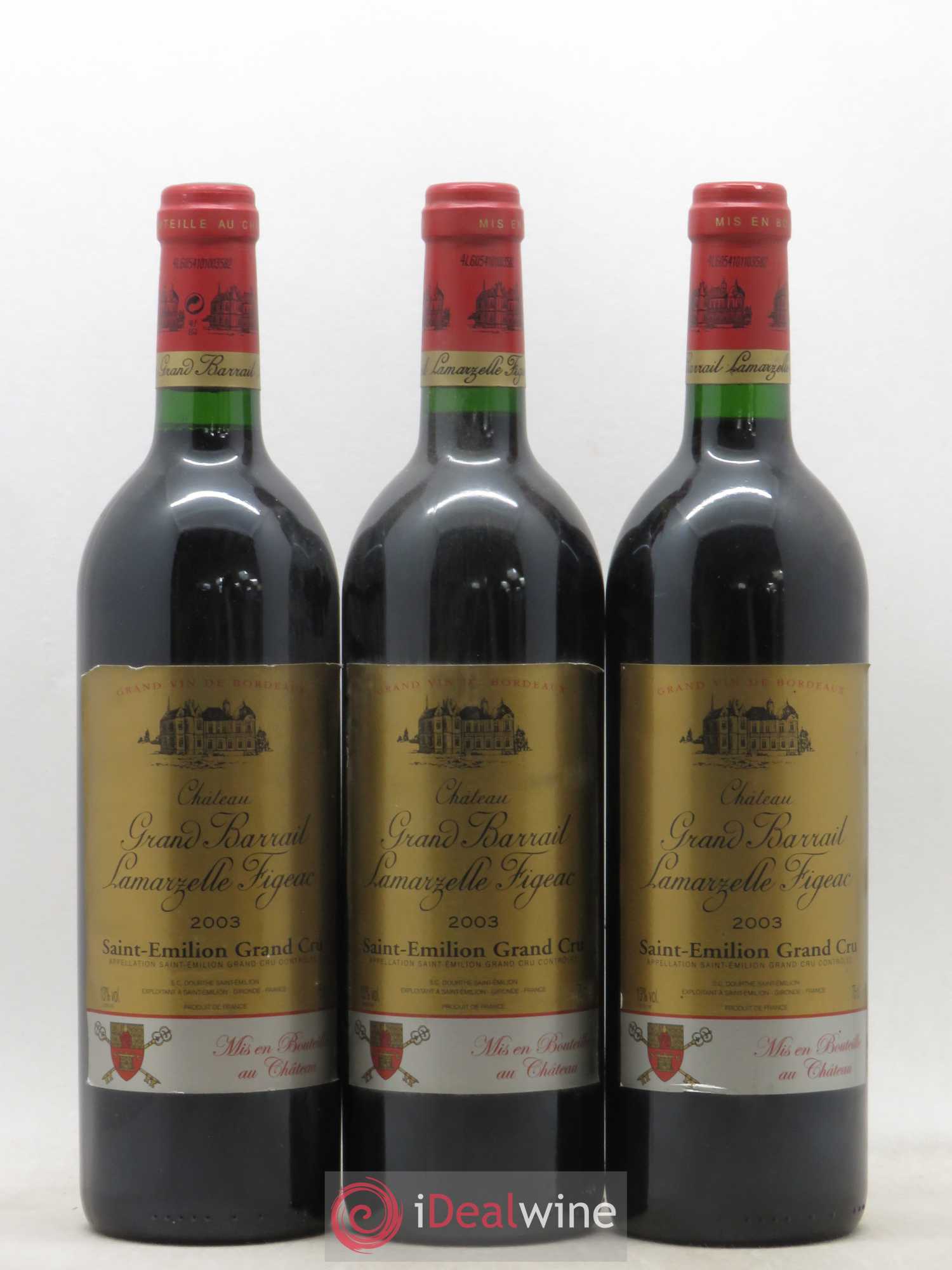 Château Grand Barrail Lamarzelle Figeac Grand Cru Classé 2003 - Lot de 12 bouteilles - 4