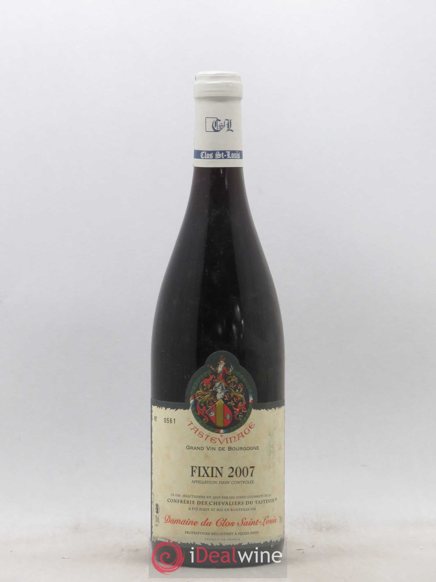 Fixin Domaine Clos Saint Louis Tastevinage 2007 - Posten von 1 Flasche - 0