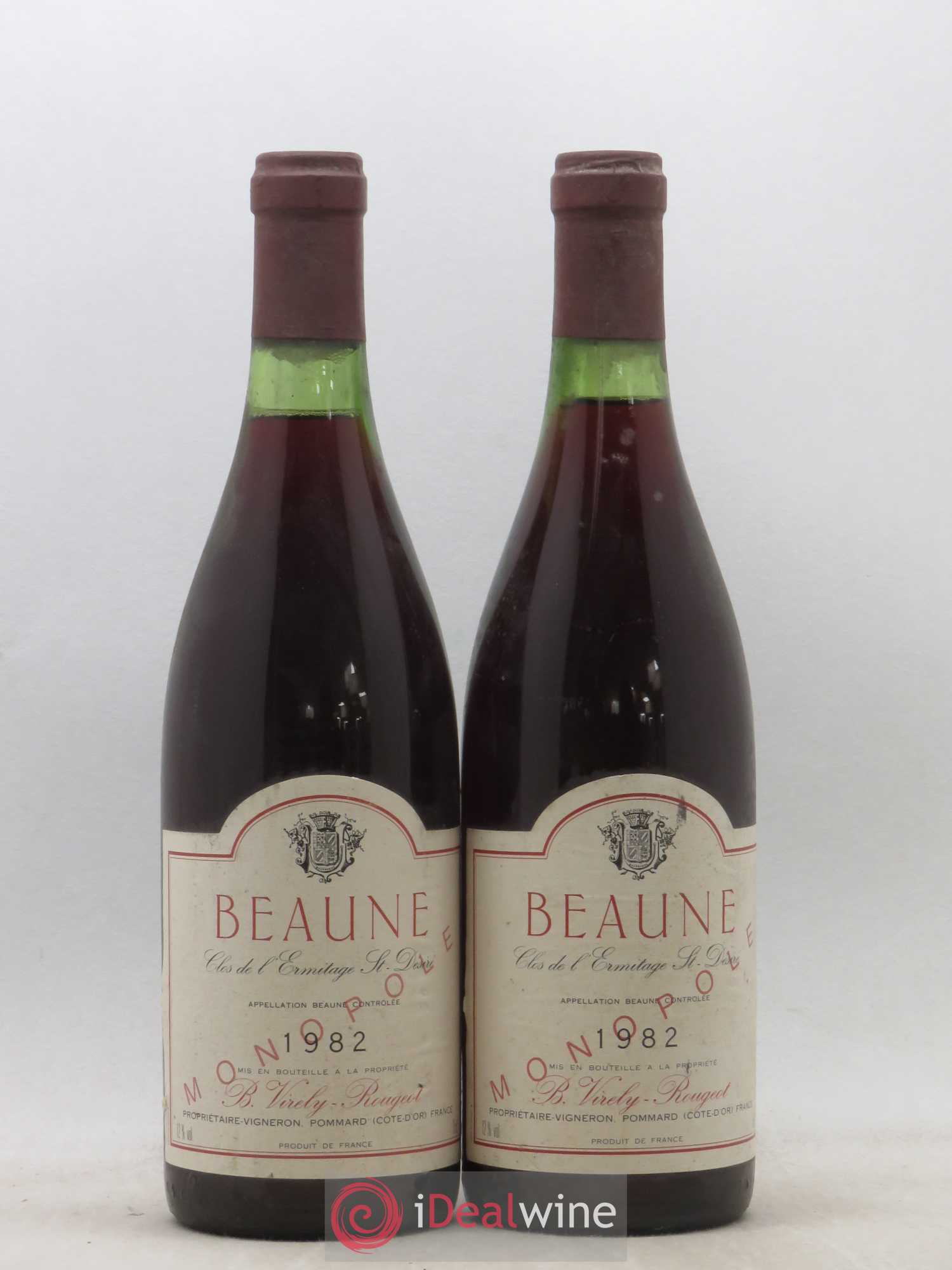 Beaune Clos De L Ermitage Saint Desire Virely Rougeot 1982 - Posten von 2 Flaschen - 0