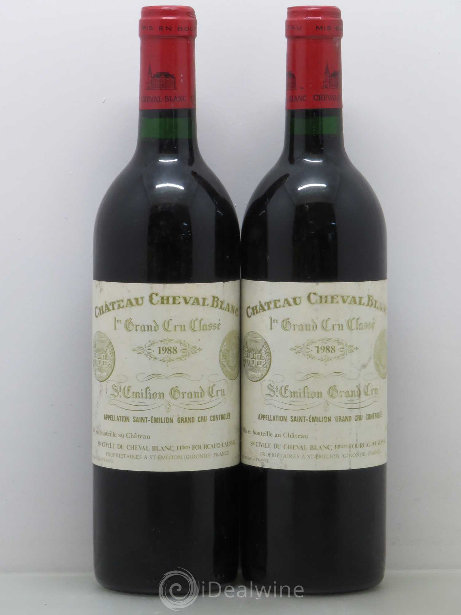 Château Cheval Blanc 1er Grand Cru Classé A 1988 - Lot de 2 bouteilles - 0