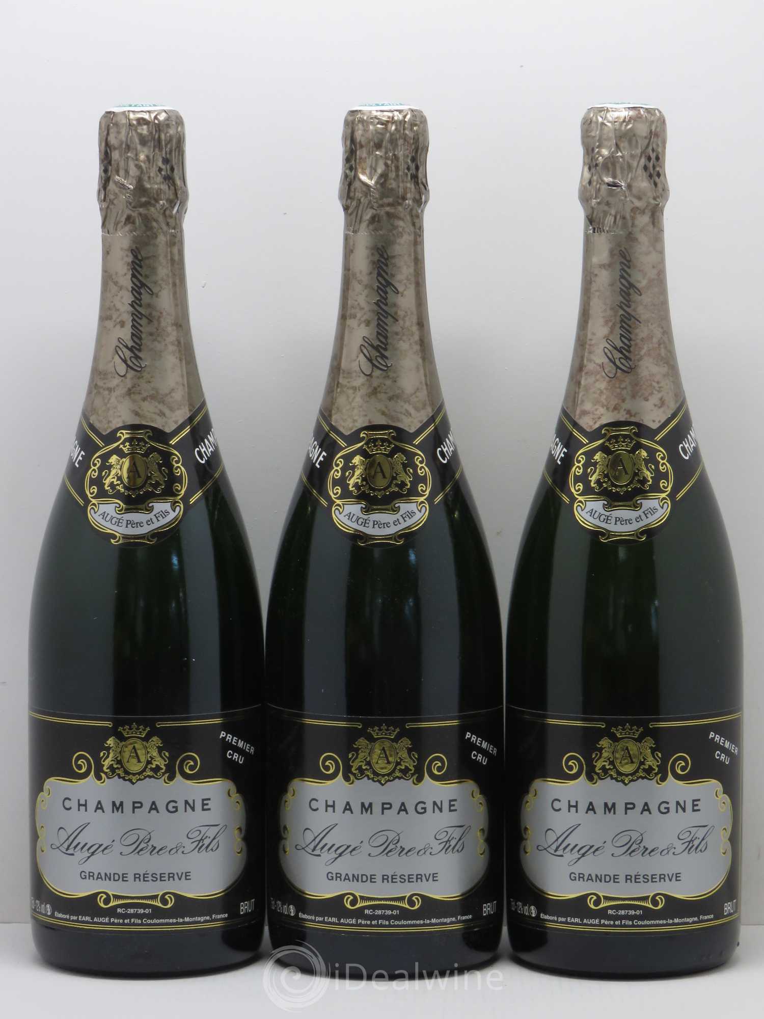 Champagne Grande Réserve Augé père et fils - Posten von 3 Flaschen - 0