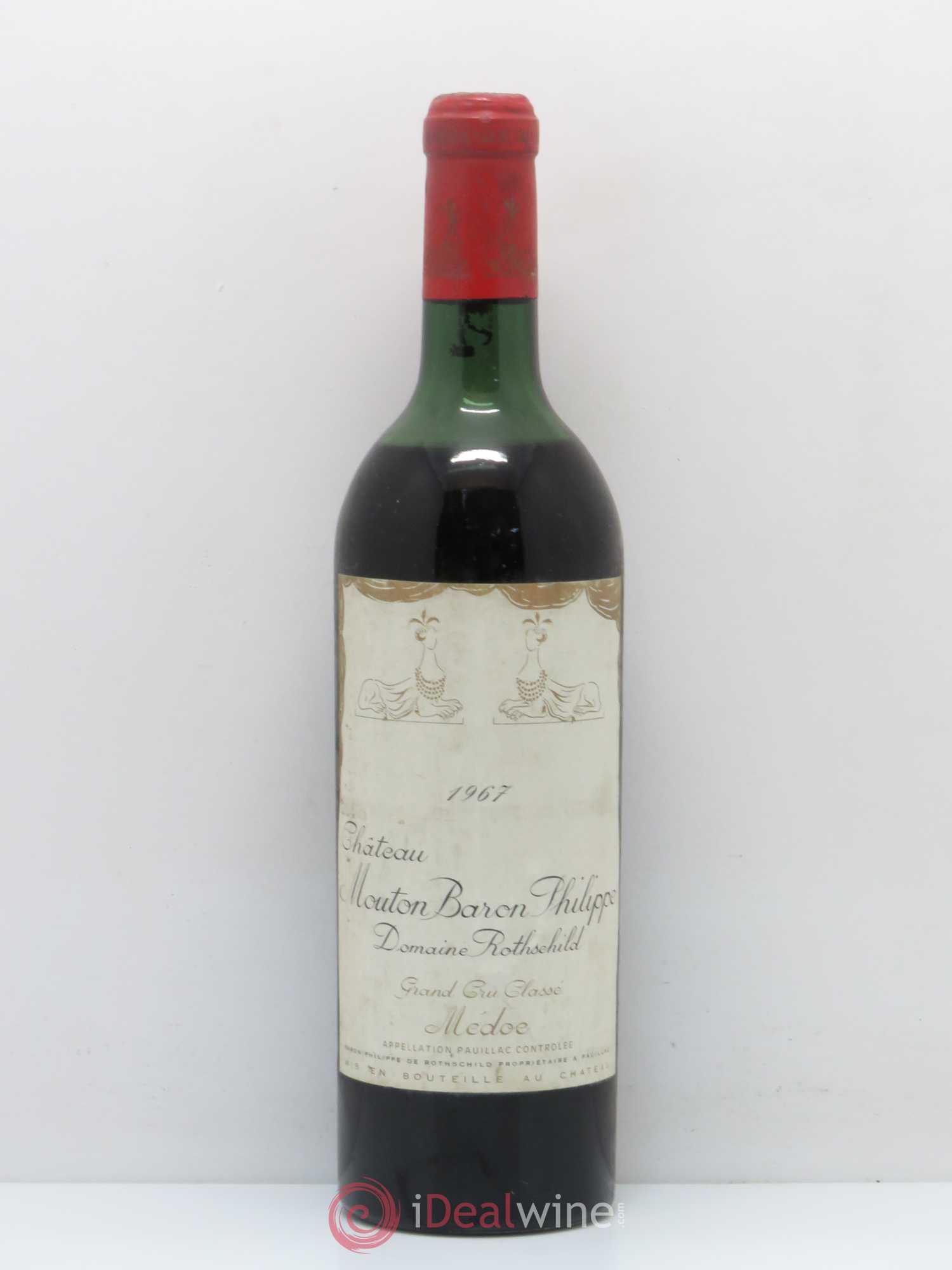 Château d' Armailhac - Mouton Baron(ne) Philippe 5ème Grand Cru Classé 1967 - Lot de 1 bouteille - 0