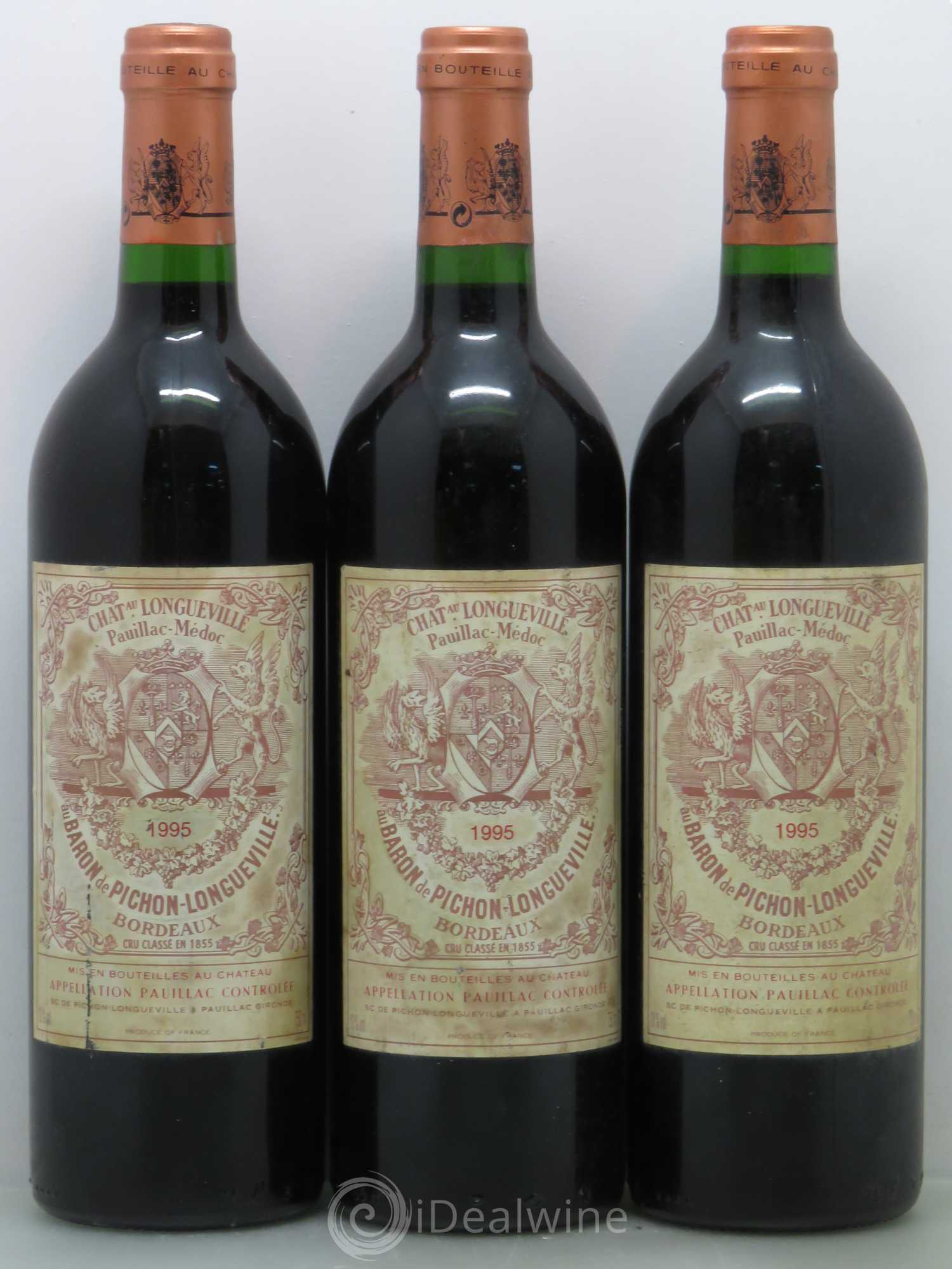 Pichon Longueville Baron 2ème Grand Cru Classé 1995 - Lot de 3 bouteilles - 0