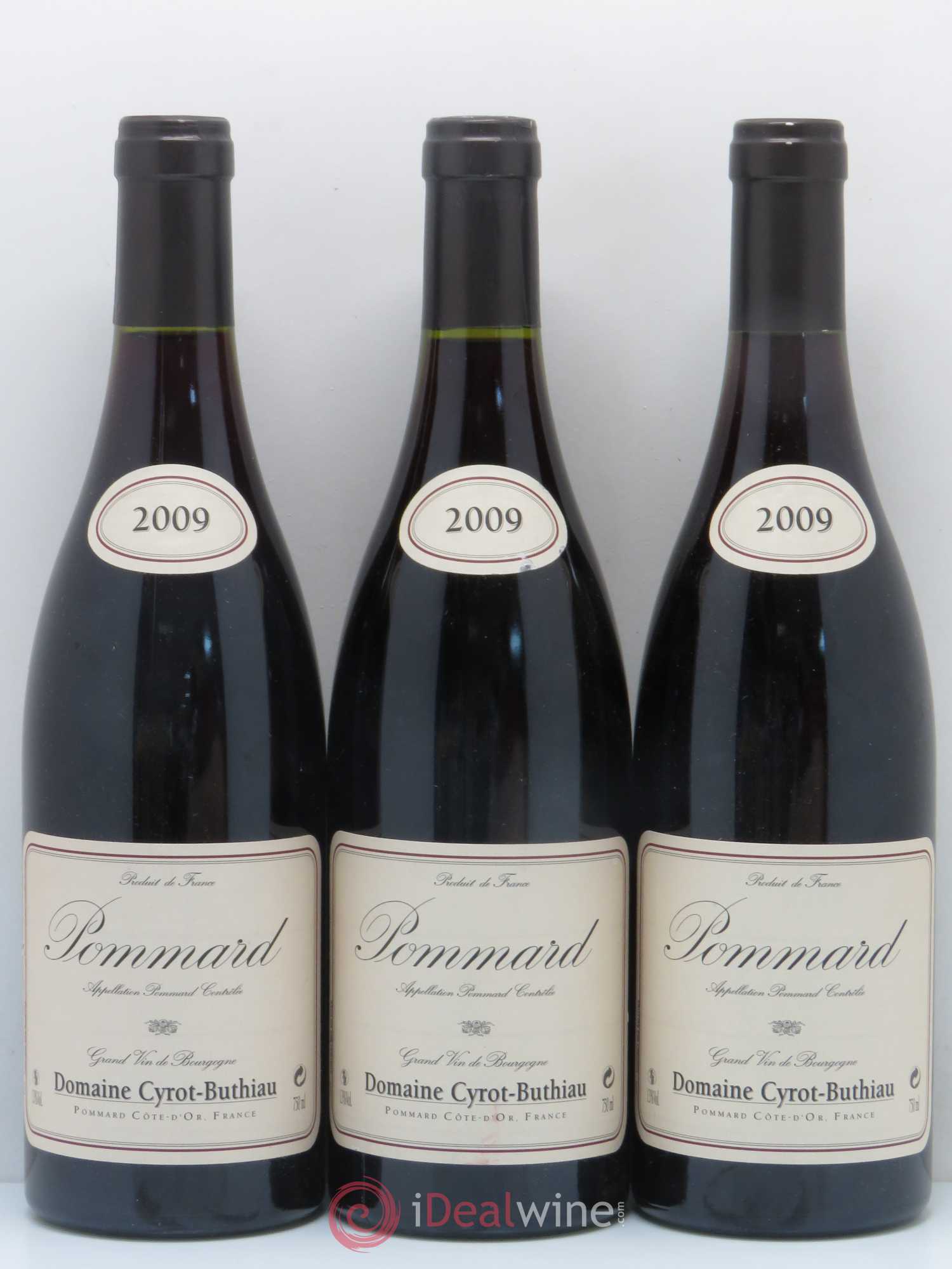 Pommard Domaine Cyrot Buthiau 2009 - Lot de 3 bouteilles - 0