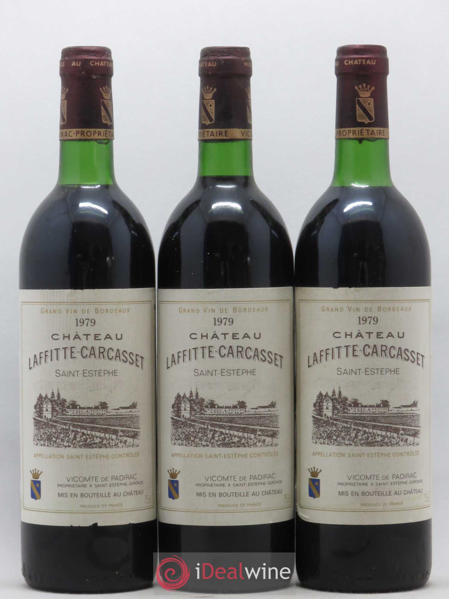 Château Laffitte Carcasset Cru Bourgeois (sans prix de réserve) 1979 - Lot de 12 bouteilles - 1