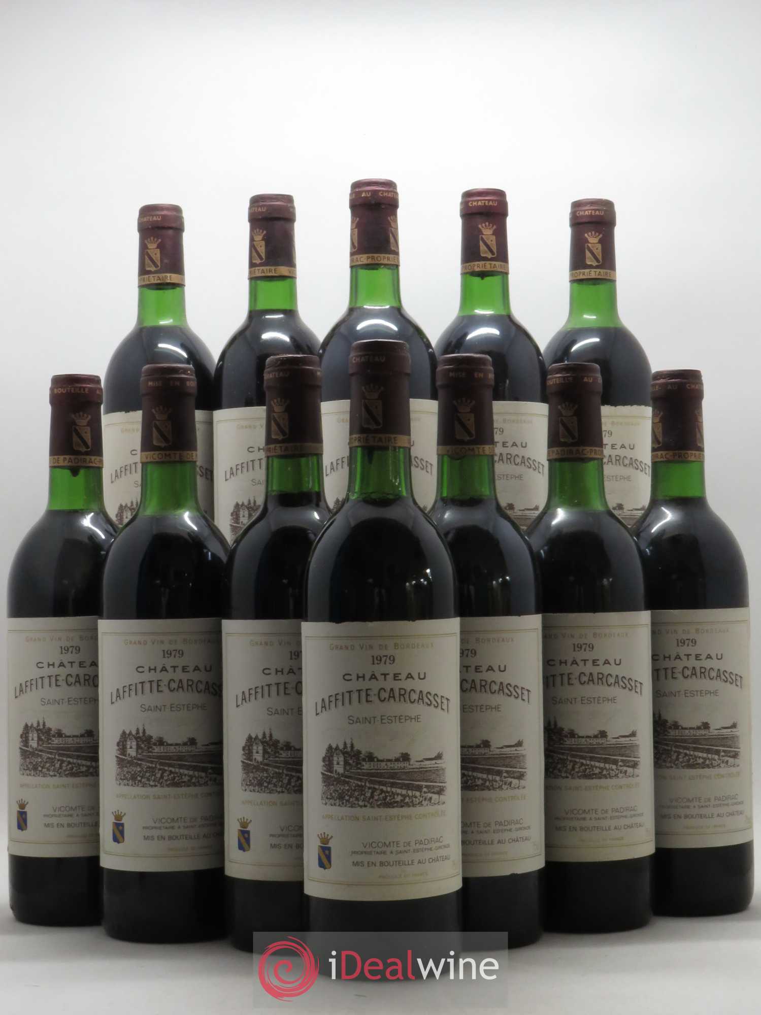 Château Laffitte Carcasset Cru Bourgeois (sans prix de réserve) 1979 - Lot de 12 bouteilles - 0