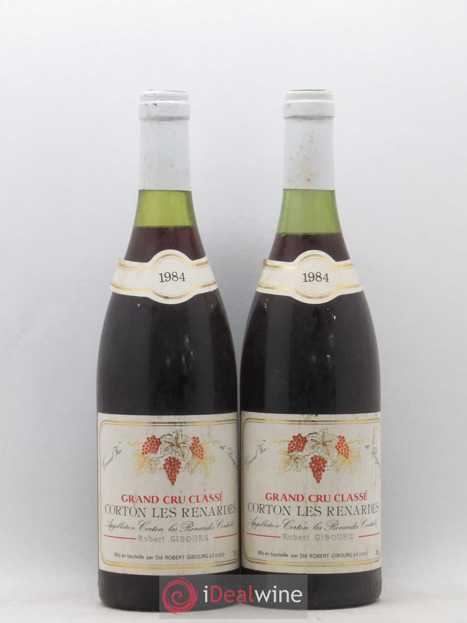 Corton Grand Cru Les Renardes Robert Gibourg 1984 - Posten von 2 Flaschen - 0