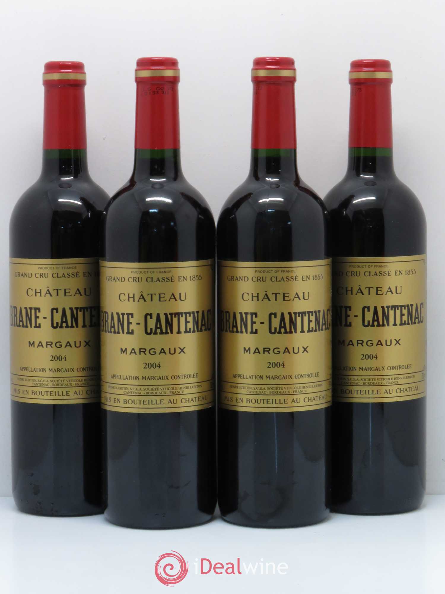 Château Brane Cantenac 2ème Grand Cru Classé 2004 - Lot de 4 bouteilles - 0