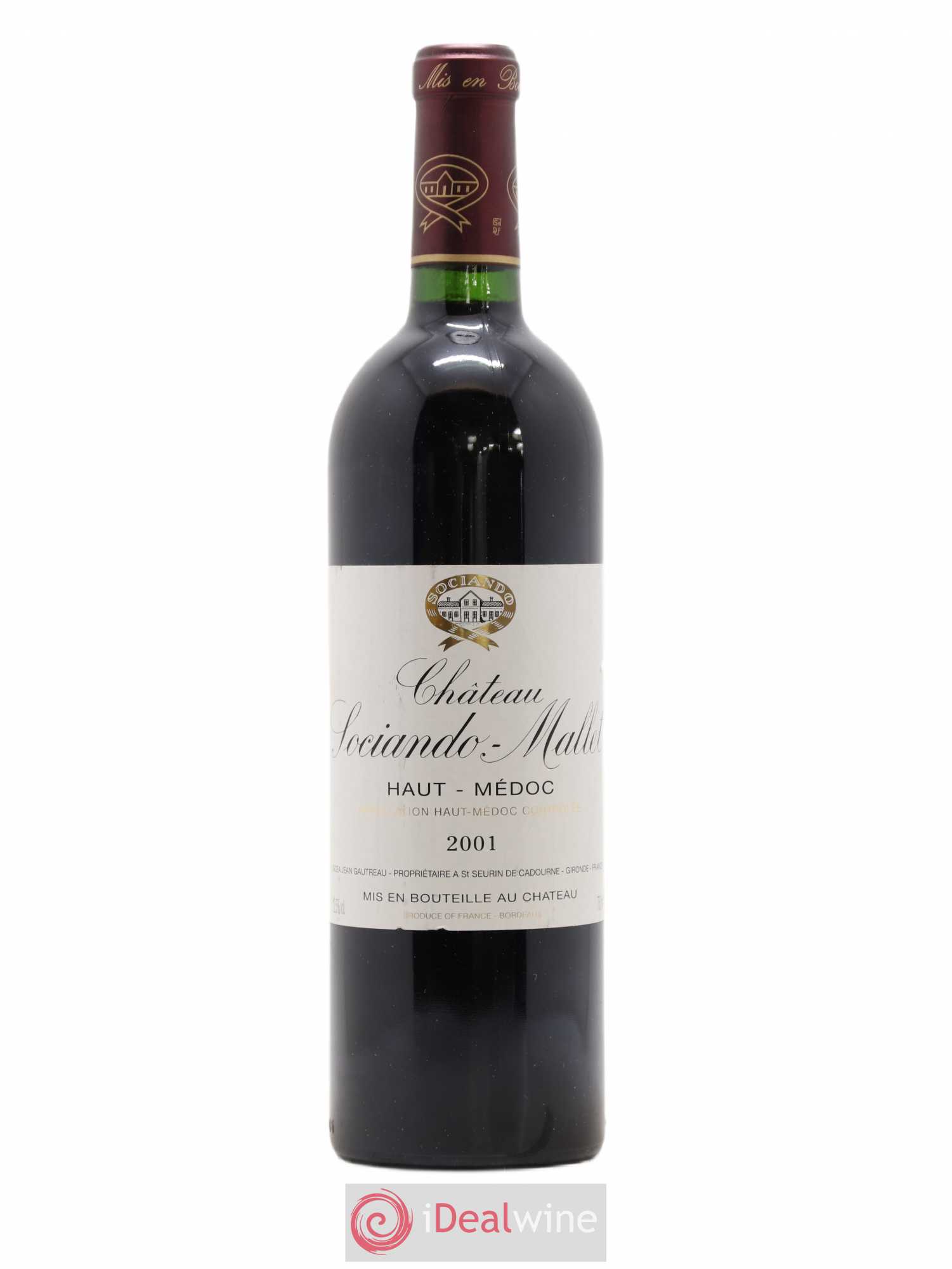 Château Sociando Mallet 2001 - Lot de 1 bouteille - 0