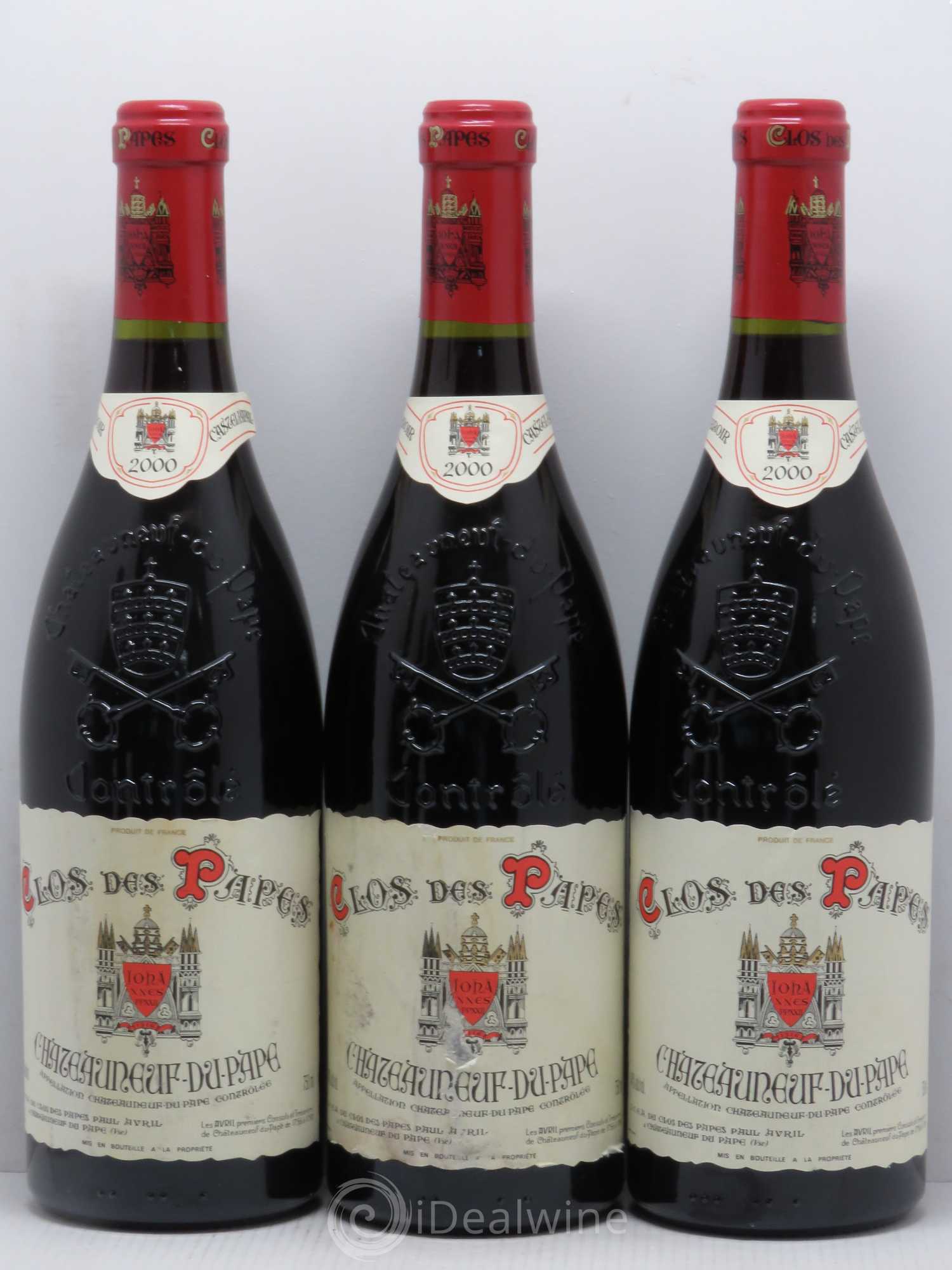 Châteauneuf-du-Pape Clos des Papes - Paul Avril 2000 - Lot de 6 bouteilles - 1