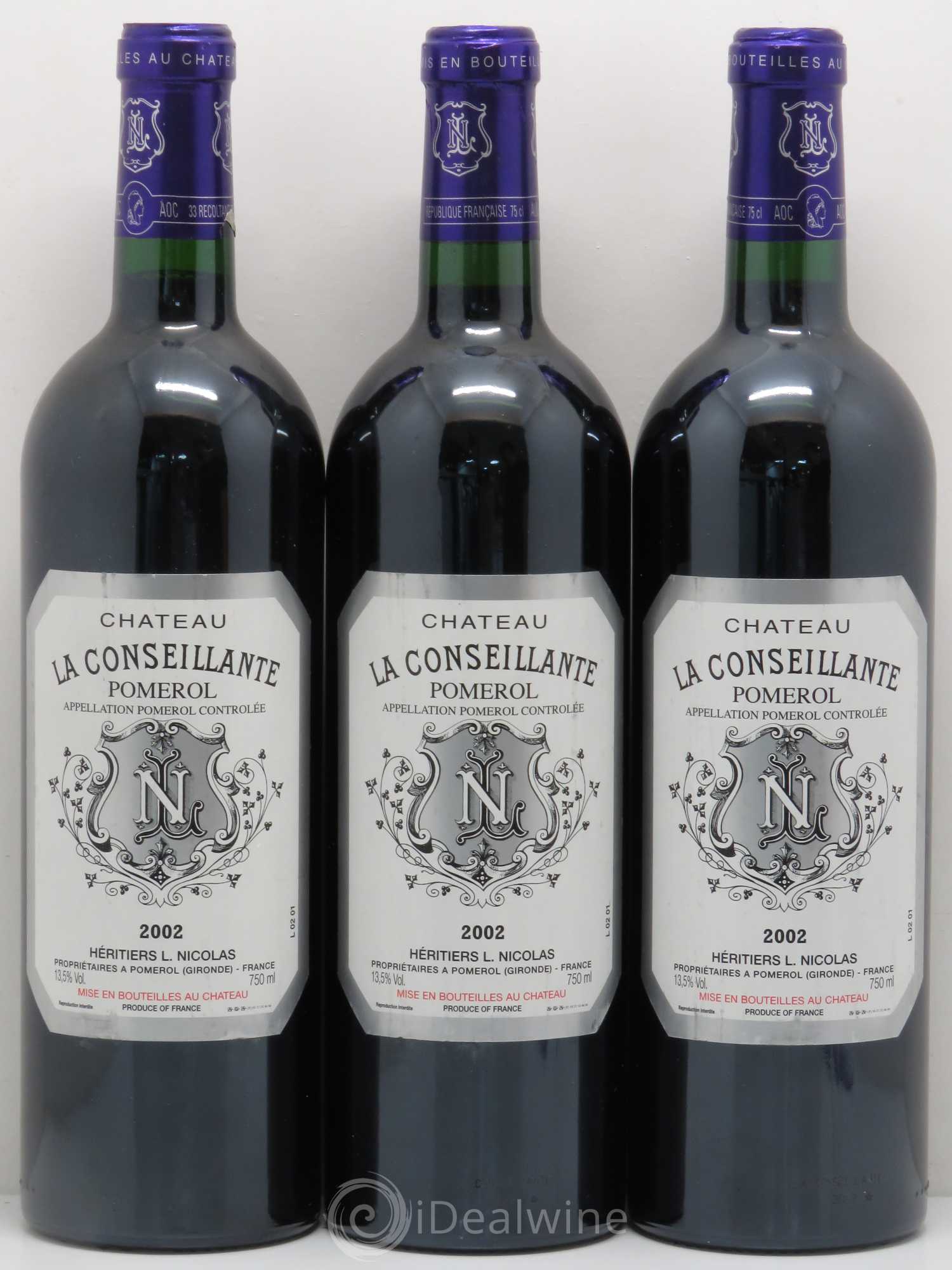 Château la Conseillante 2002 - Lot de 3 bouteilles - 0