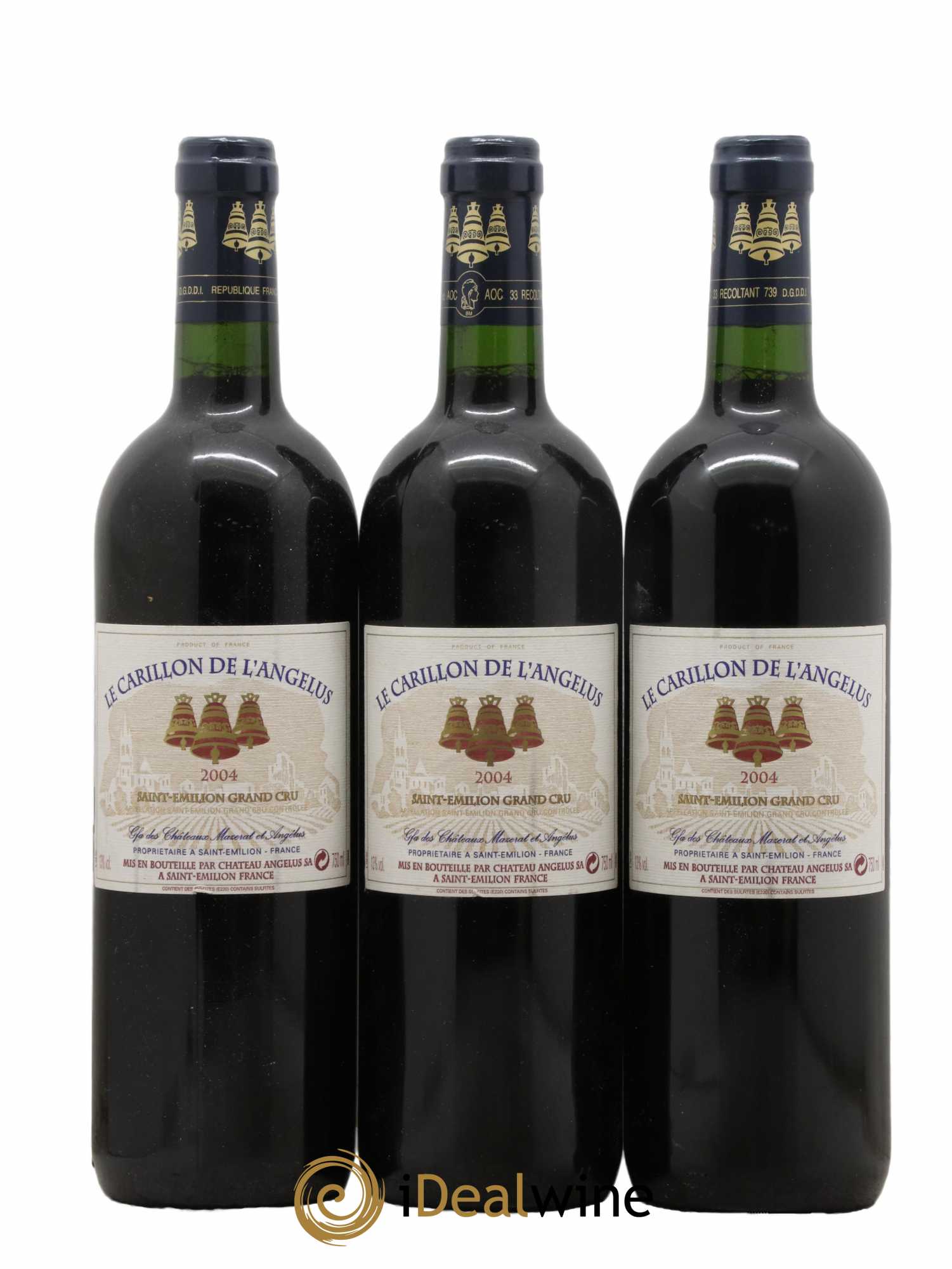 Le Carillon de l'Angélus Second Vin 2004 - Lot de 3 bouteilles - 0