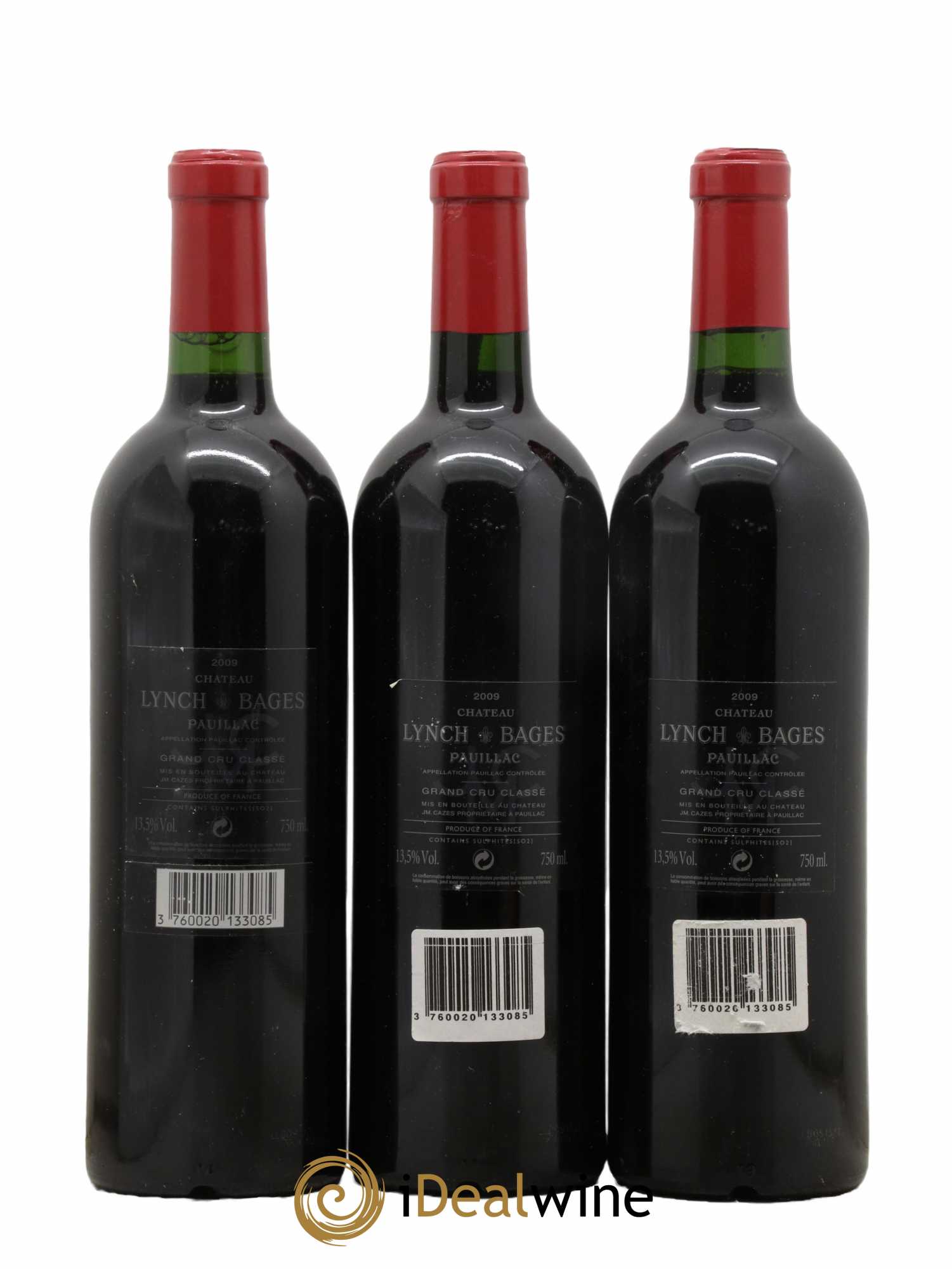Château Lynch Bages 5ème Grand Cru Classé 2009 - Lot de 3 bouteilles - 1