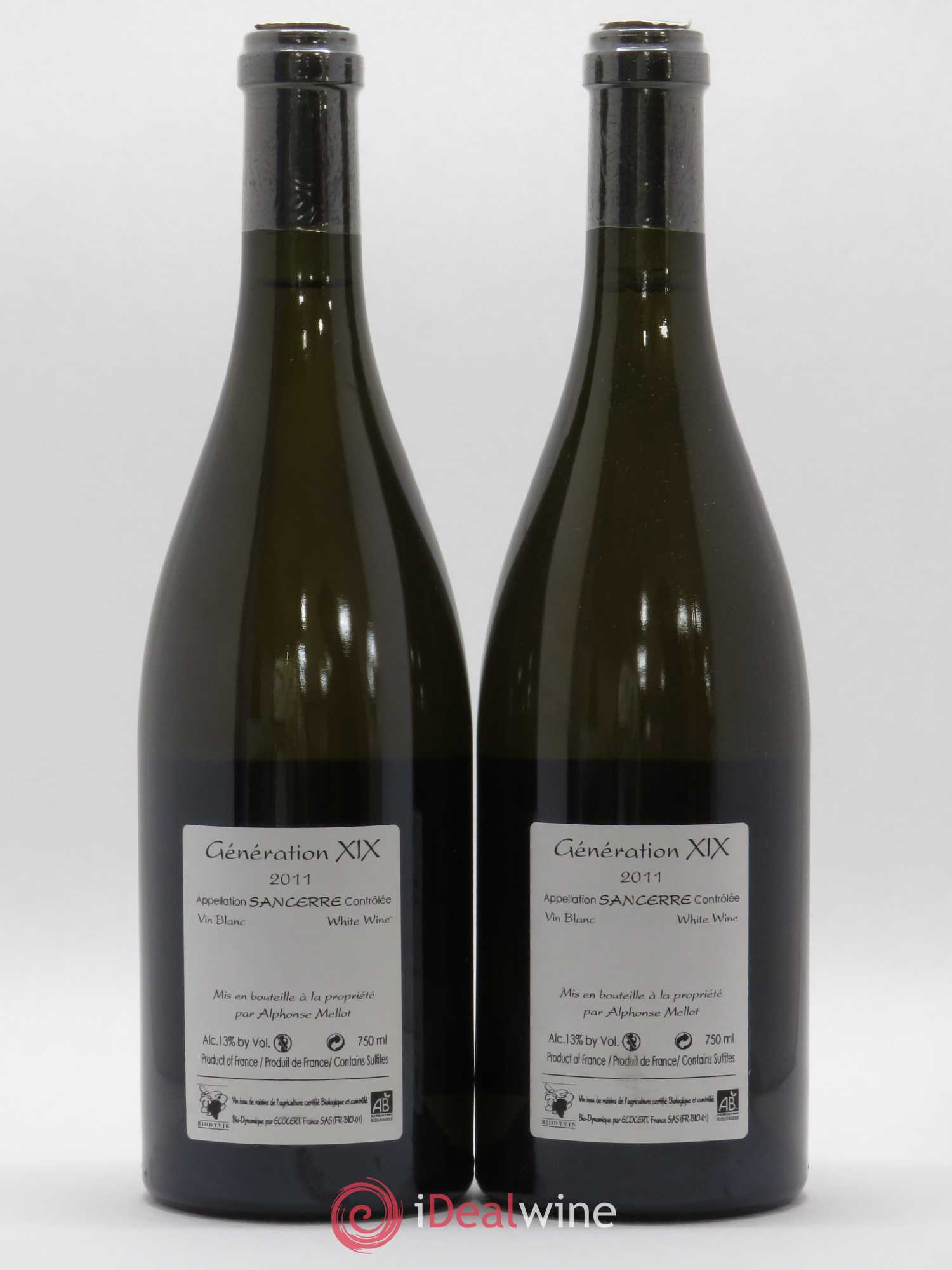 Sancerre Génération XIX Alphonse Mellot 2011 - Lot de 2 bouteilles - 1