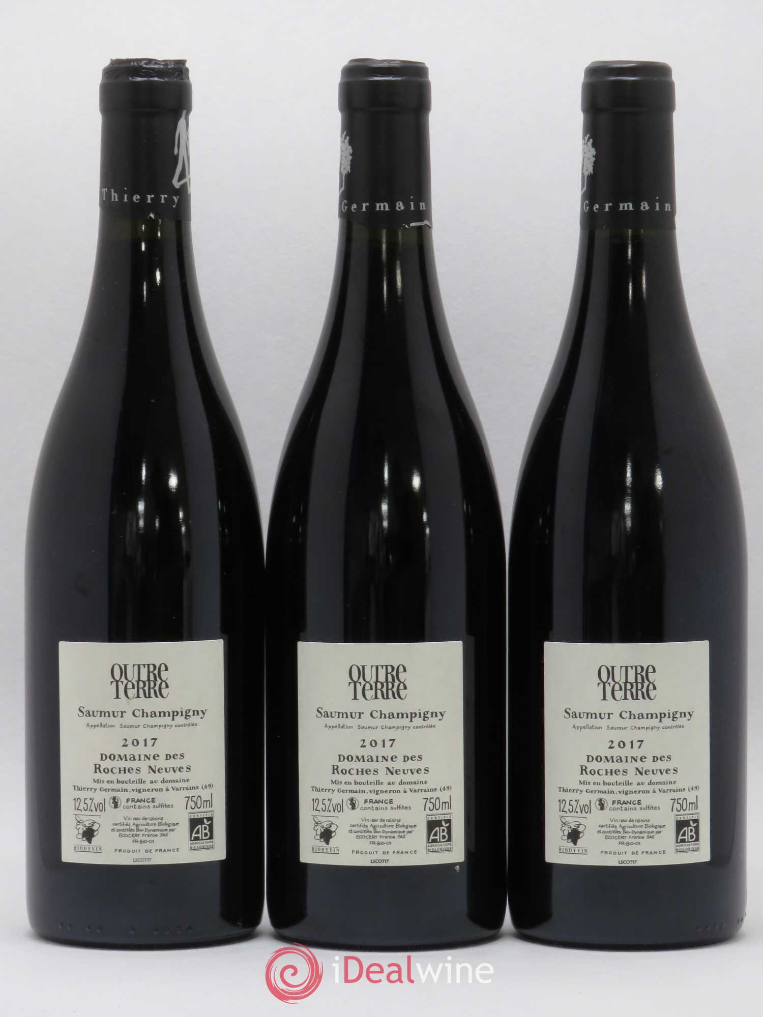 Saumur-Champigny Outre Terre Domaine des Roches Neuves - Thierry Germain 2017 - Lot de 3 bouteilles - 1