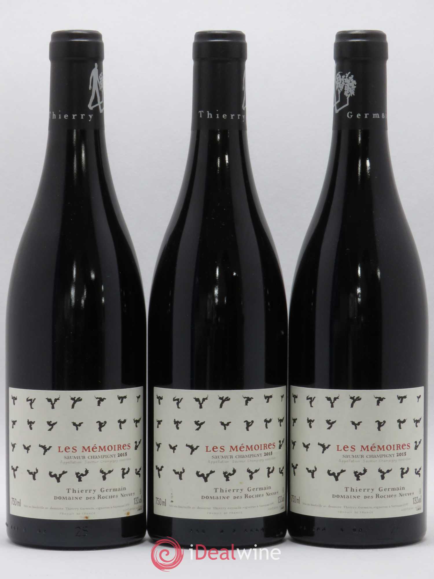 Saumur-Champigny Les Mémoires Domaine des Roches Neuves - Thierry Germain 2015 - Lot de 3 bouteilles - 0