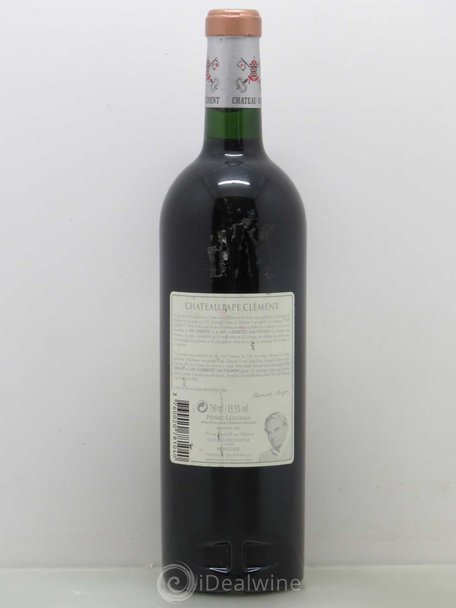 Château Pape Clément Cru Classé de Graves 2005 - Lot de 1 bouteille - 1
