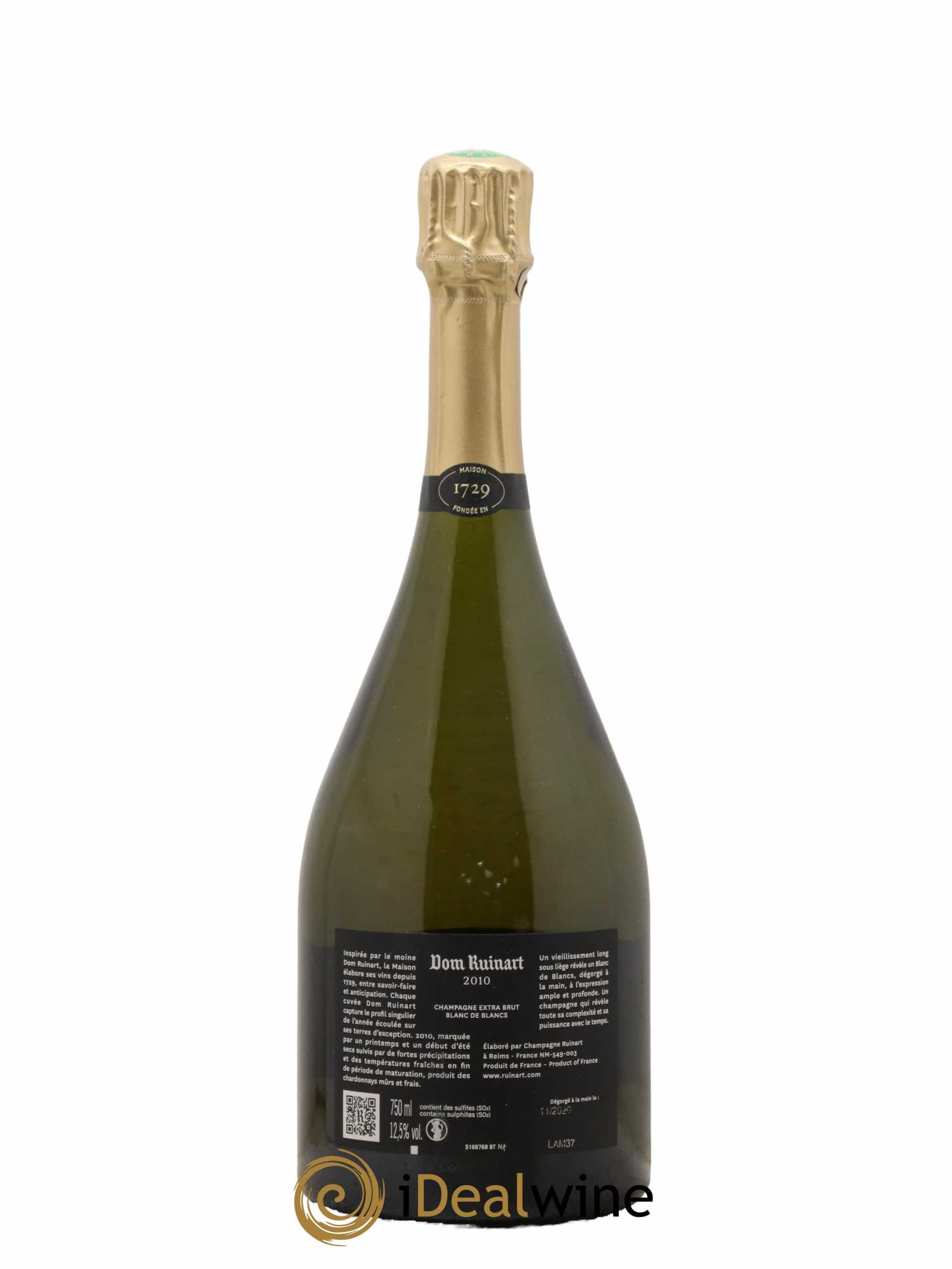 Dom Ruinart Brut Ruinart 2010 - Lot de 1 bouteille - 1