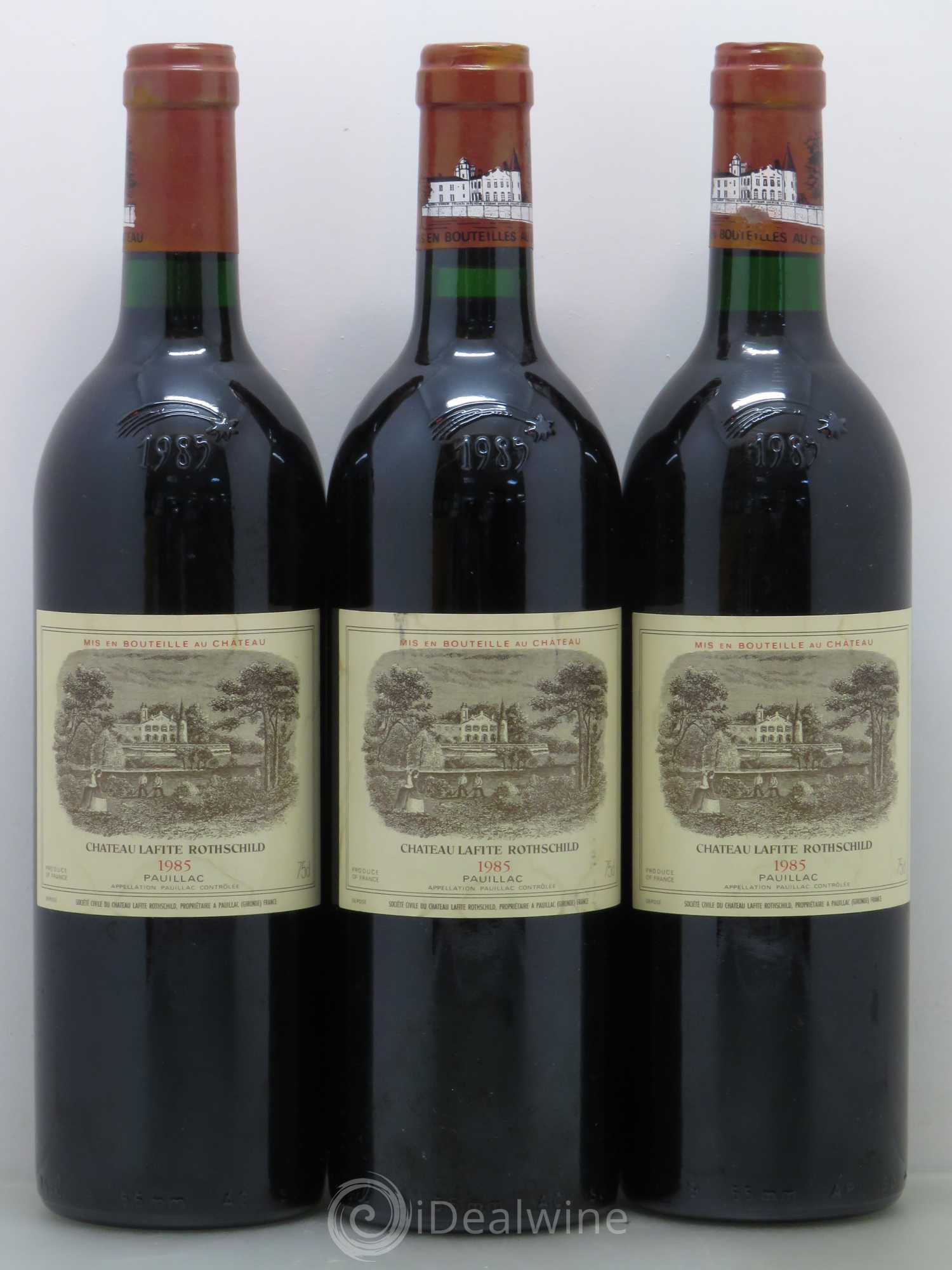 Château Lafite Rothschild 1er Grand Cru Classé 1985 - Lot de 3 bouteilles - 0