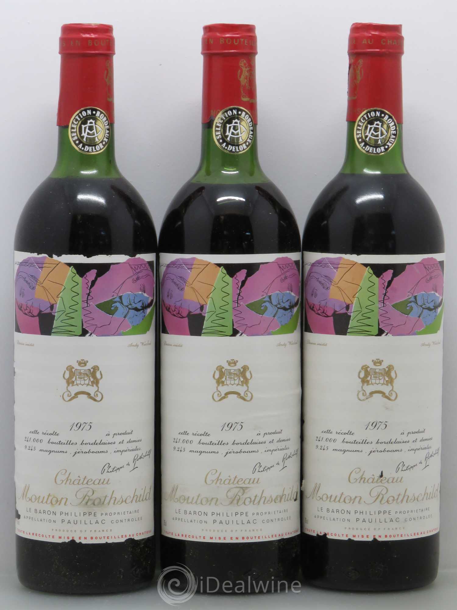 Château Mouton Rothschild 1er Grand Cru Classé 1975 - Lot de 6 bouteilles - 2