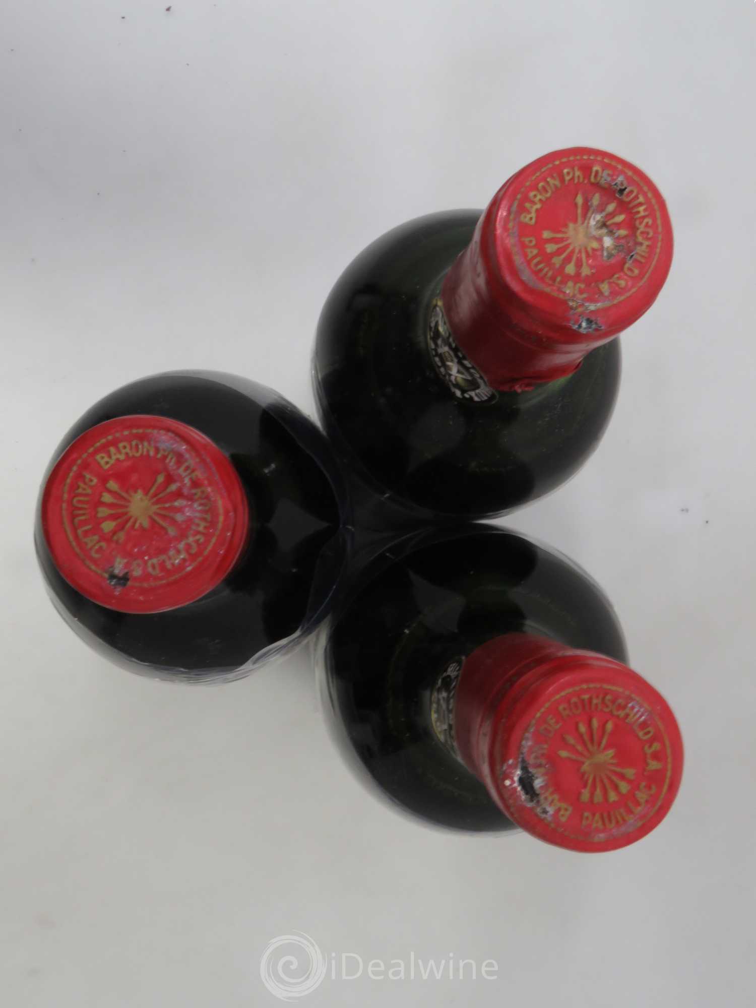 Château Mouton Rothschild 1er Grand Cru Classé 1975 - Lot de 3 bouteilles - 1