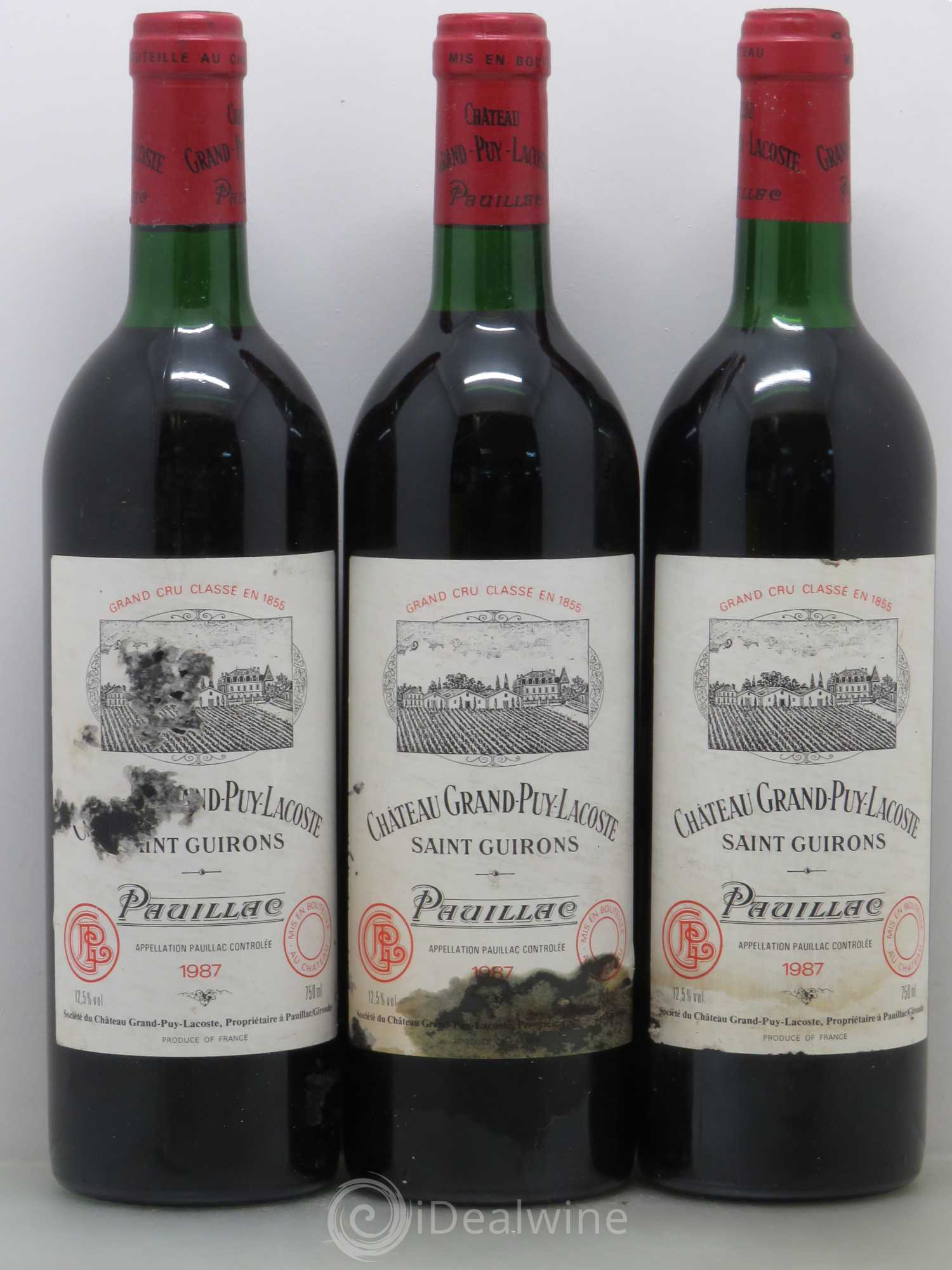 Château Grand Puy Lacoste 5ème Grand Cru Classé 1987 - Lot de 6 bouteilles - 2