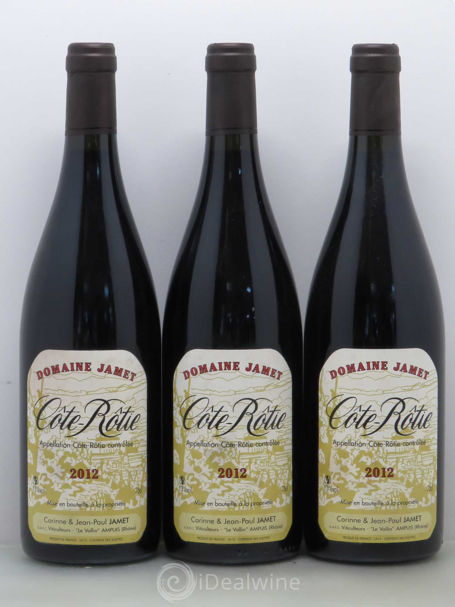 Côte-Rôtie Jamet (Domaine) 2012 - Lot de 3 bouteilles - 0