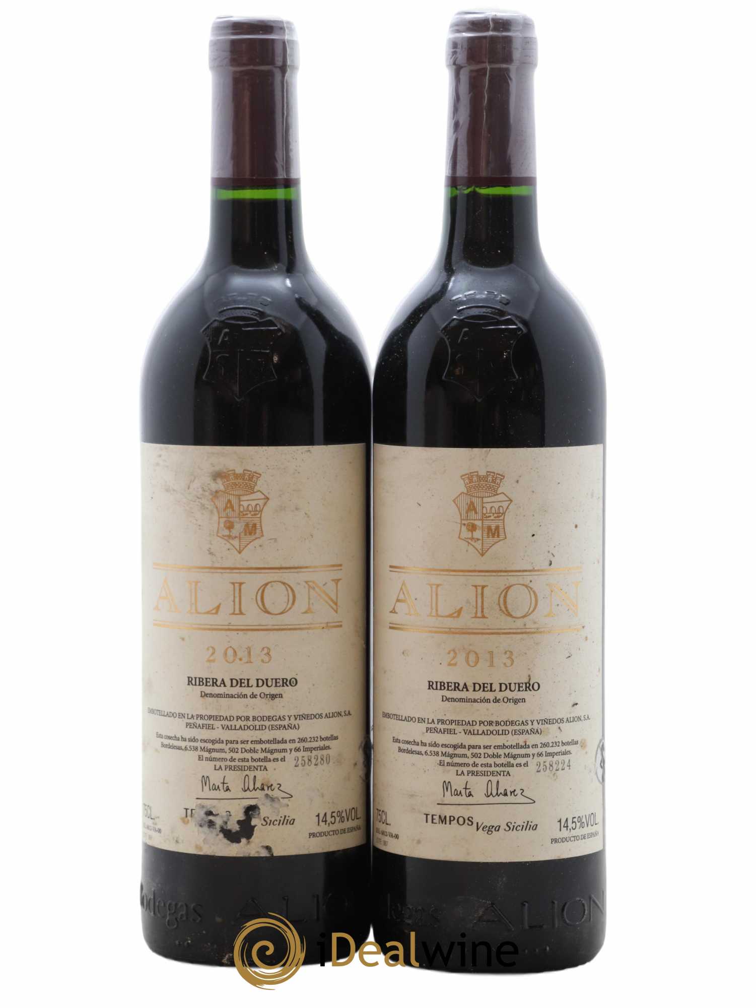 Ribera Del Duero DO Vega Sicilia Alion Famille Alvarez 2013 - Lot de 2 bouteilles - 0