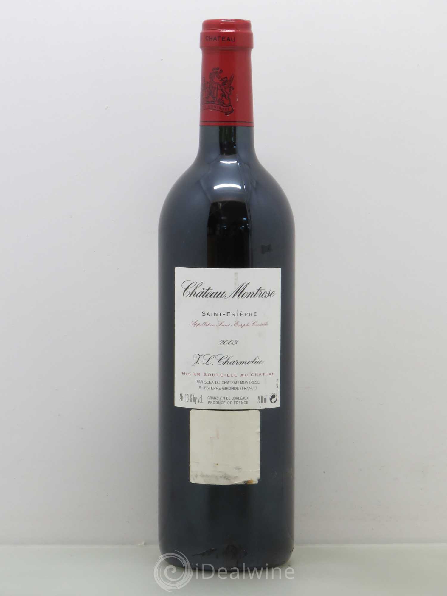 Château Montrose 2ème Grand Cru Classé 2003 - Lot de 1 bouteille - 1