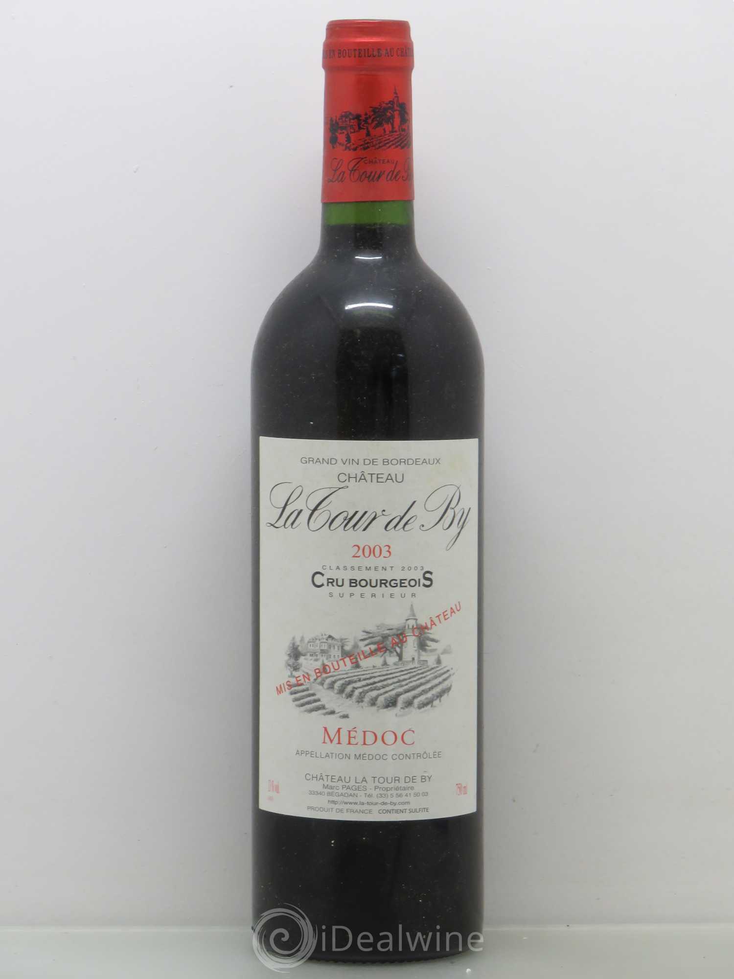 Château La Tour de By Cru Bourgeois 2003 - Lot de 1 bouteille - 0
