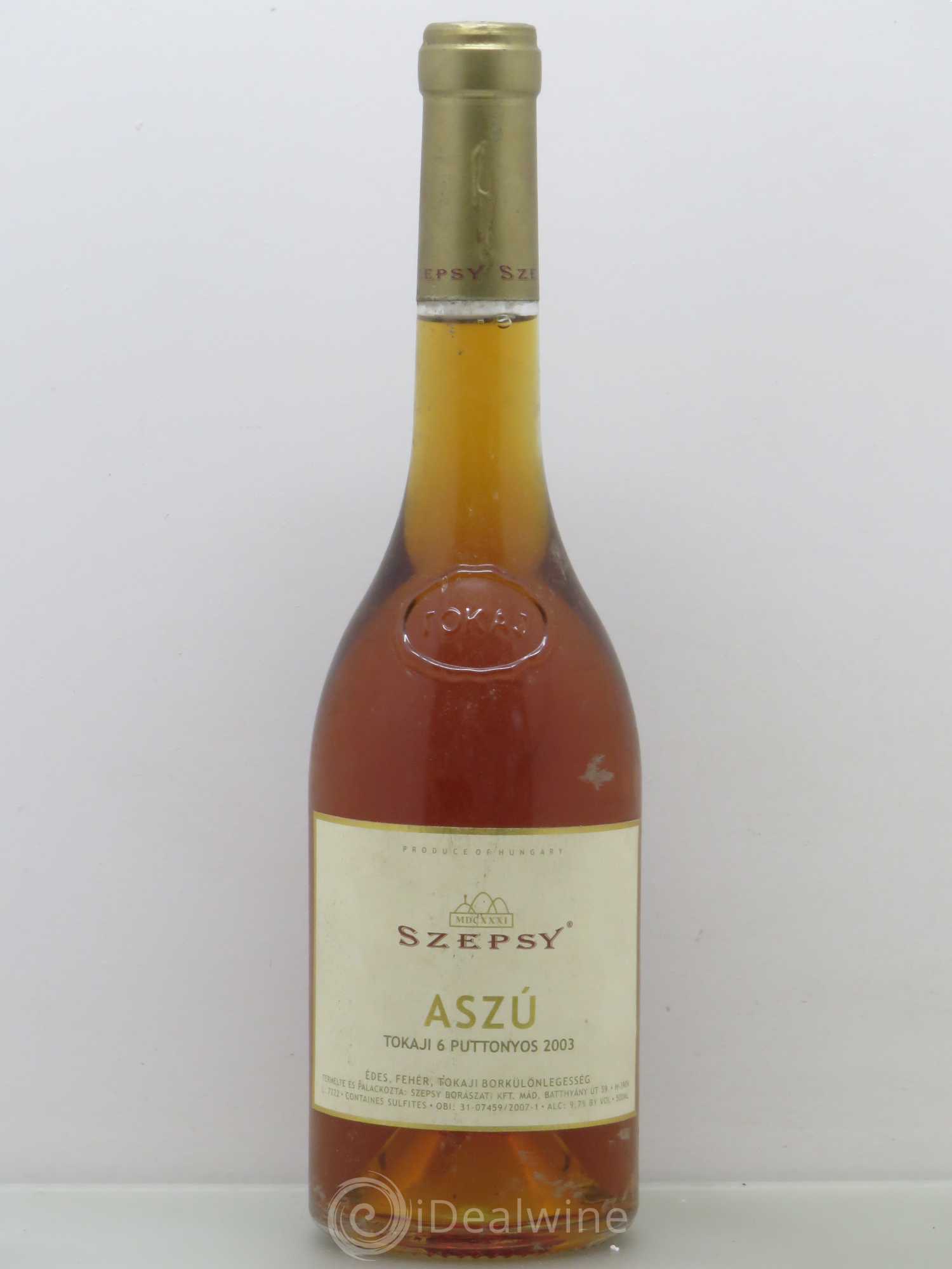 Tokaji Szepsy Tokaji Aszu 6* (50cl) 2003 - Posten von 1 Flasche - 0