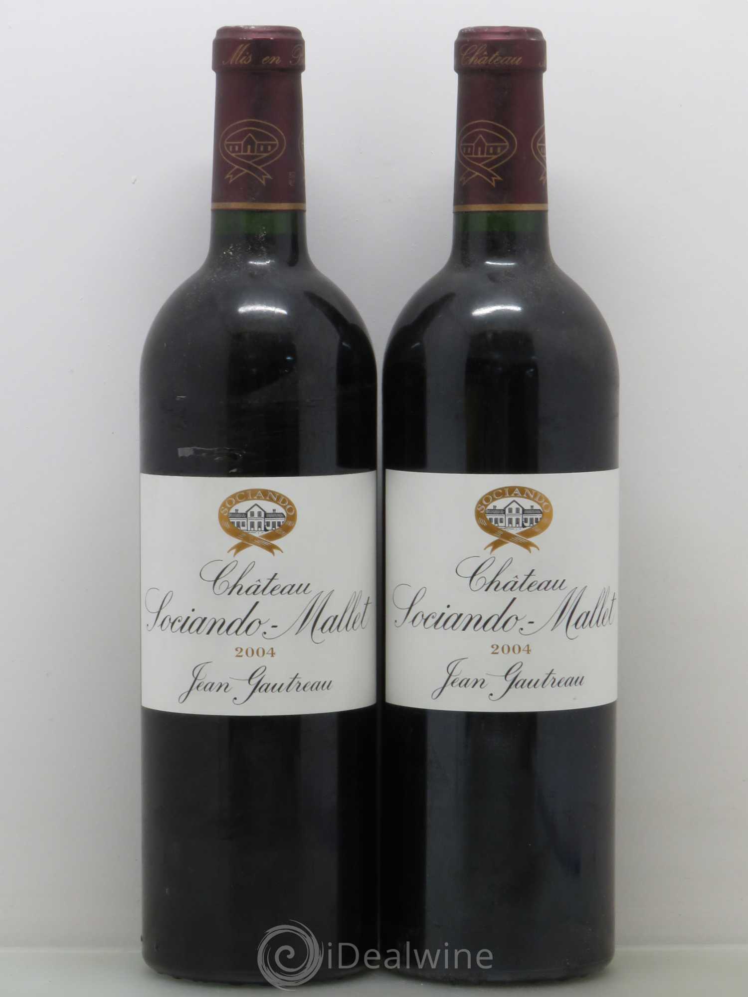 Château Sociando Mallet 2004 - Lot de 2 bouteilles - 0