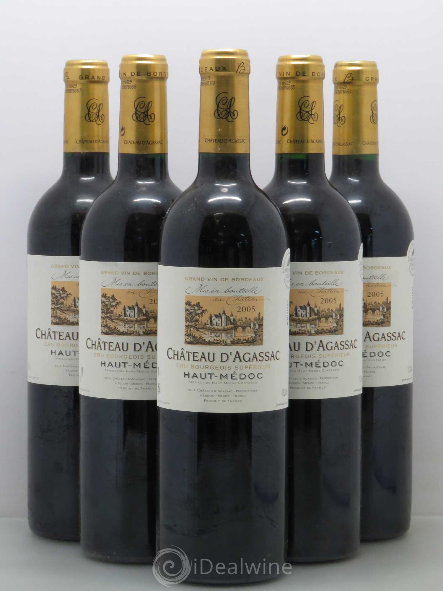 Château d' Agassac Cru Bourgeois 2005 - Lot de 5 bouteilles - 0
