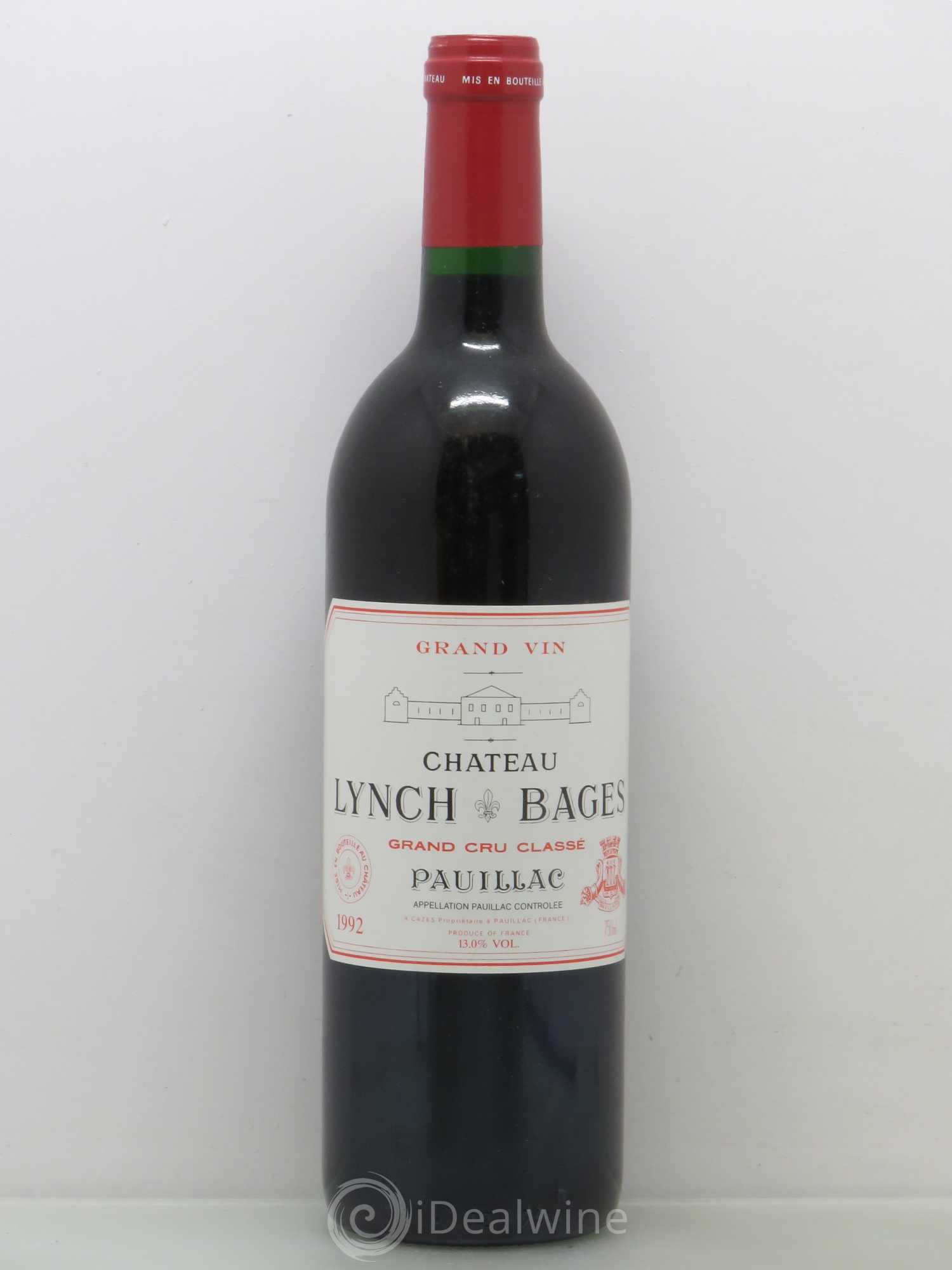 Château Lynch Bages 5ème Grand Cru Classé 1992 - Lot de 1 bouteille - 0