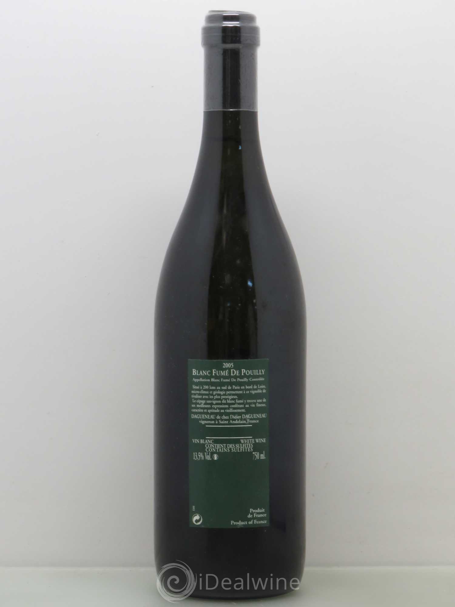 Vin de France (anciennement Pouilly-Fumé) Silex Dagueneau (Domaine Didier - Louis-Benjamin) 2005 - Lot de 1 bouteille - 1
