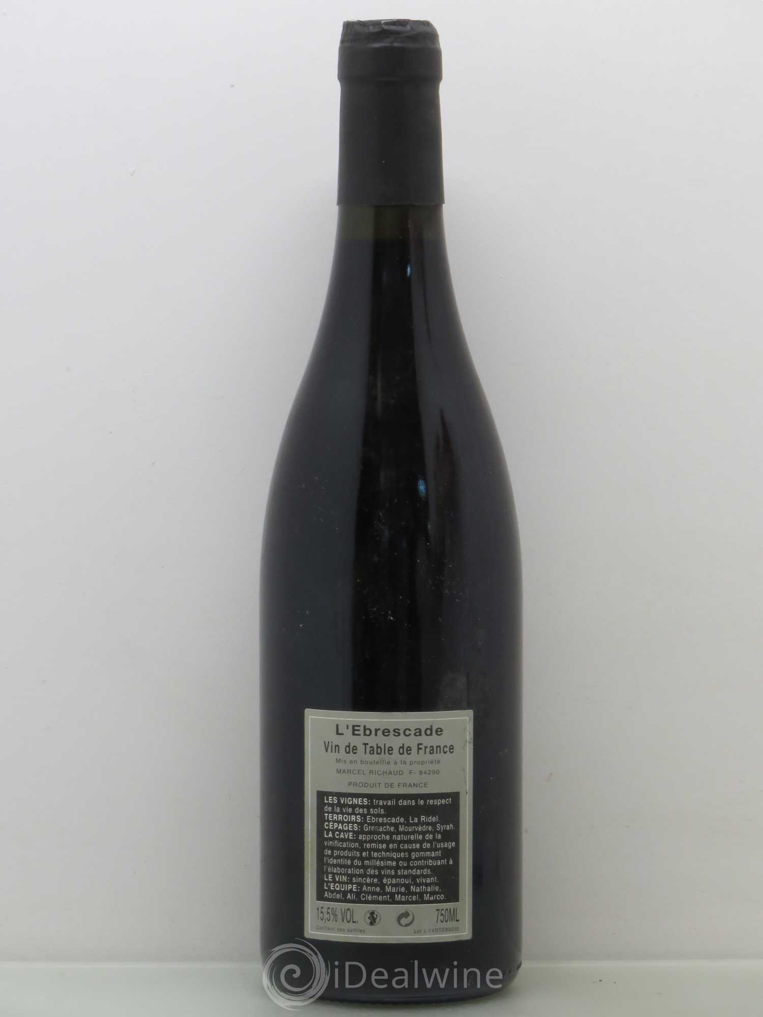 Vin de table Ebrescade Richaud 2002 - Posten von 1 Flasche - 1